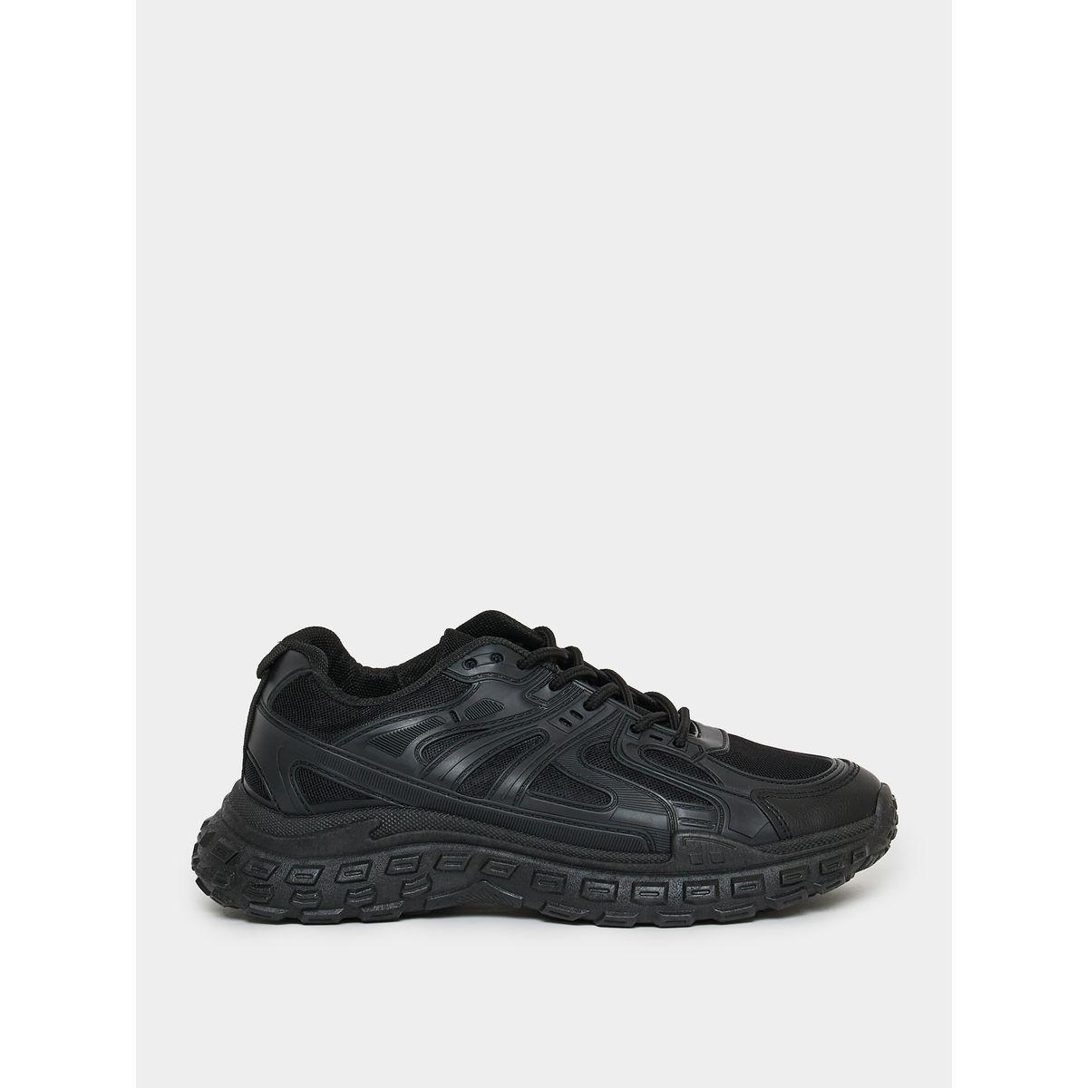 Styli Textured Gripped Sole Lace Up Sneakers-men-shoes-sneakers-image-2