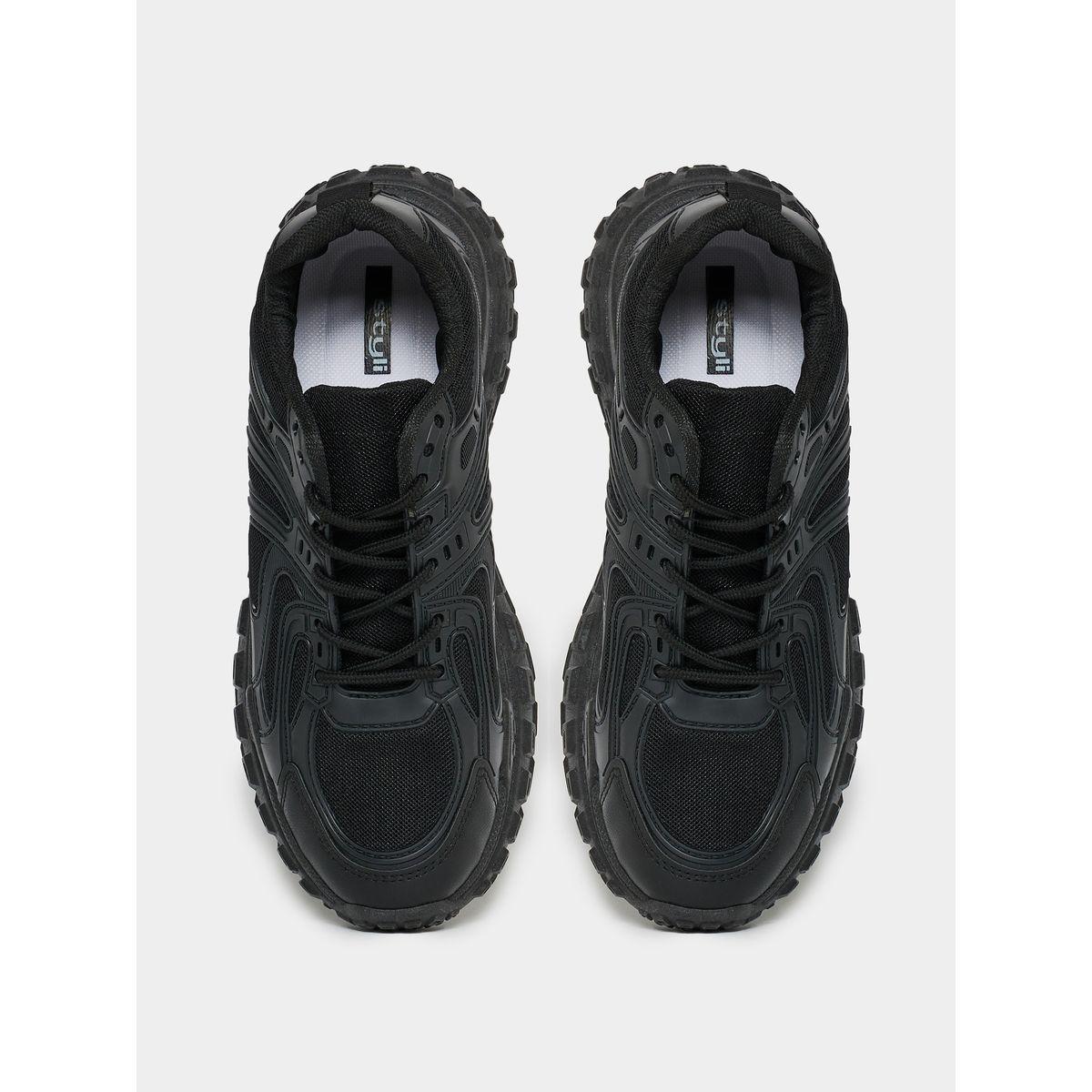 Styli Textured Gripped Sole Lace Up Sneakers-men-shoes-sneakers-image-4