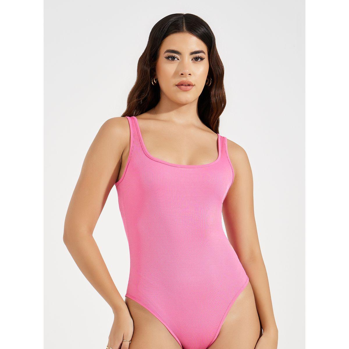 Styli Rib Square Neck Basic Bodysuit-women-clothing-tshirts-image-1