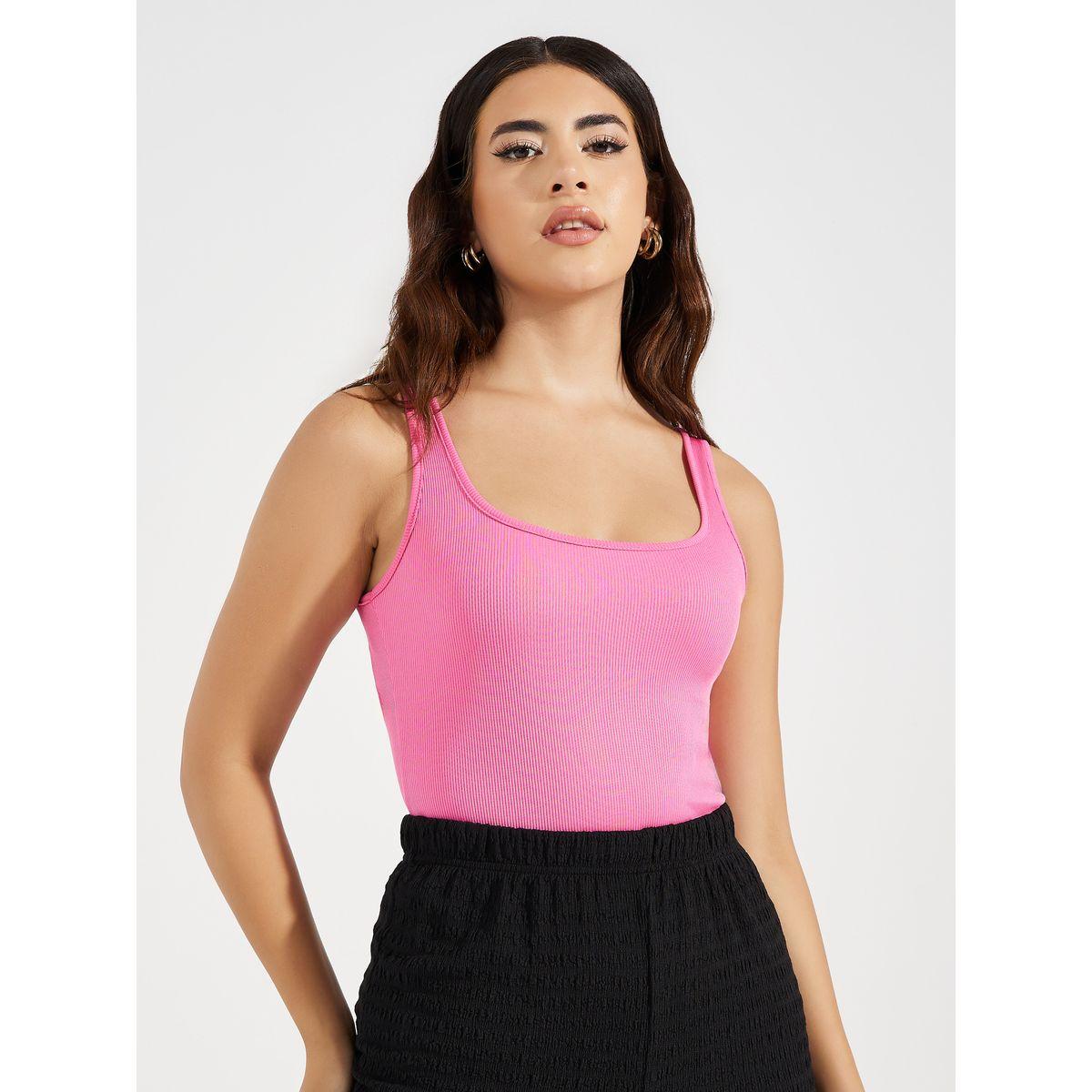 Styli Rib Square Neck Basic Bodysuit-women-clothing-tshirts-image-2