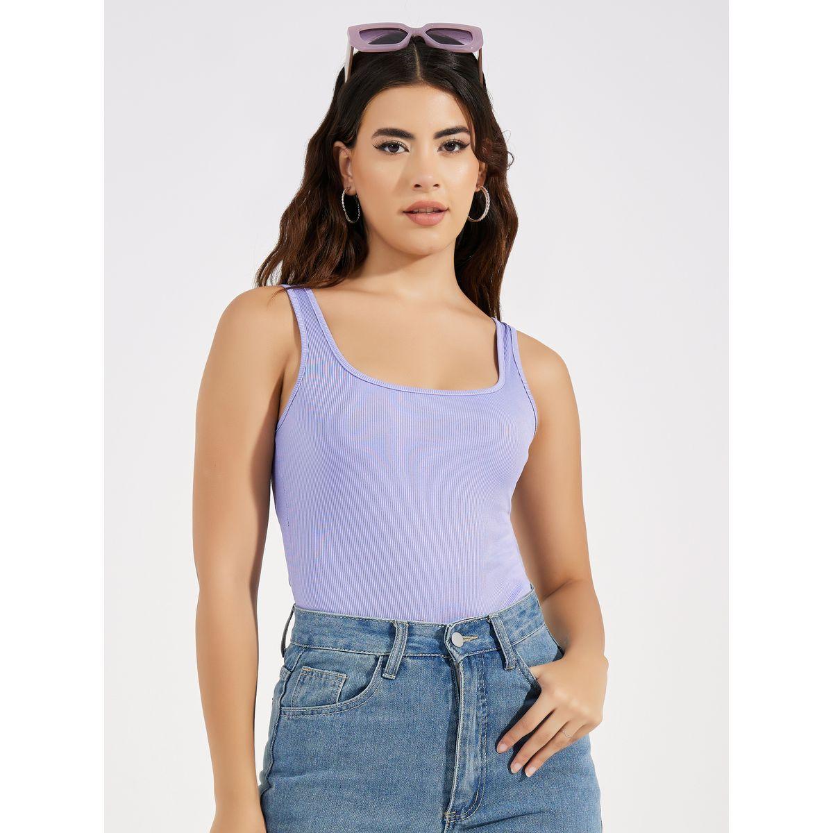 Styli Rib Square Neck Basic Bodysuit-women-clothing-tshirts-image-2