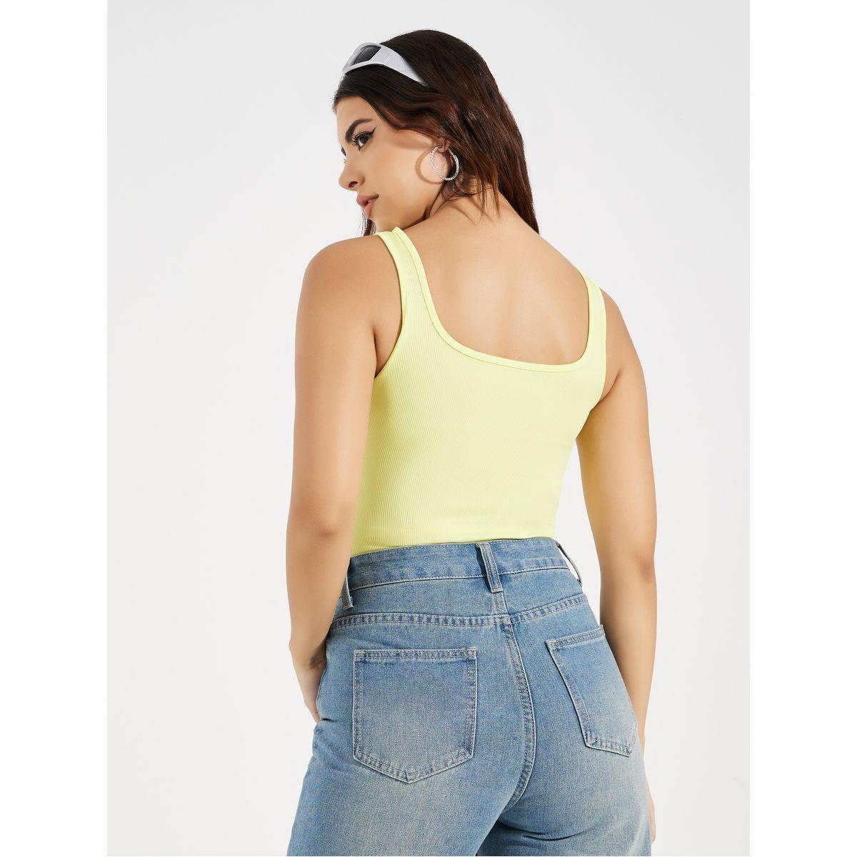 Styli Rib Square Neck Basic Bodysuit-women-clothing-tshirts-image-6