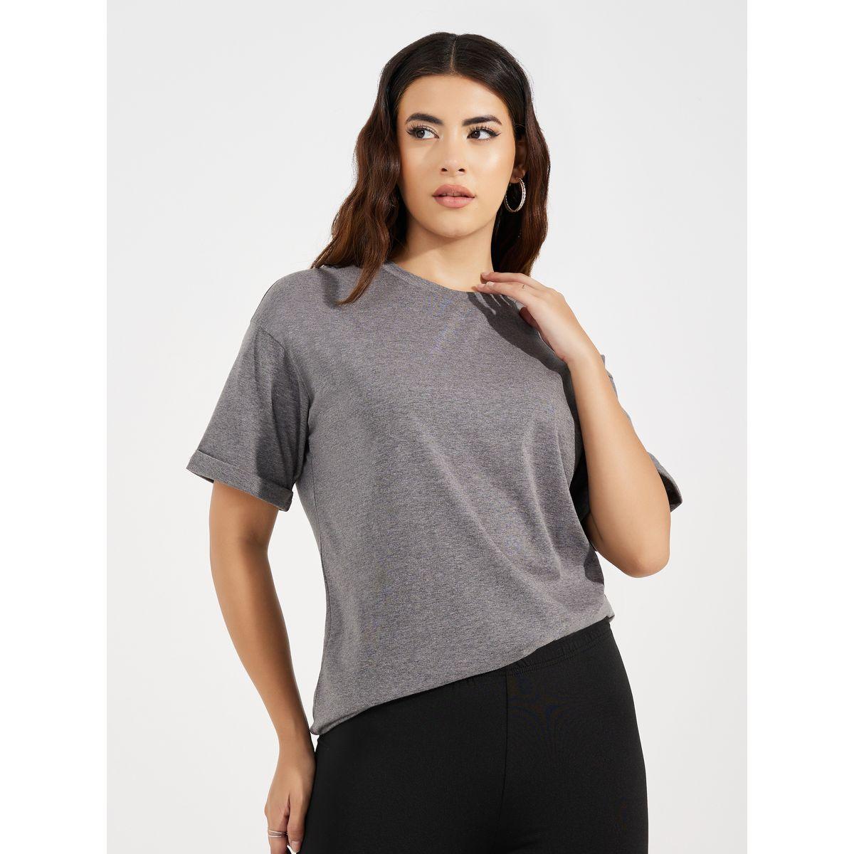 تيشيرت سادة باكتاف منخفضة واكمام ملفوفة-women-clothing-tshirts-image-5