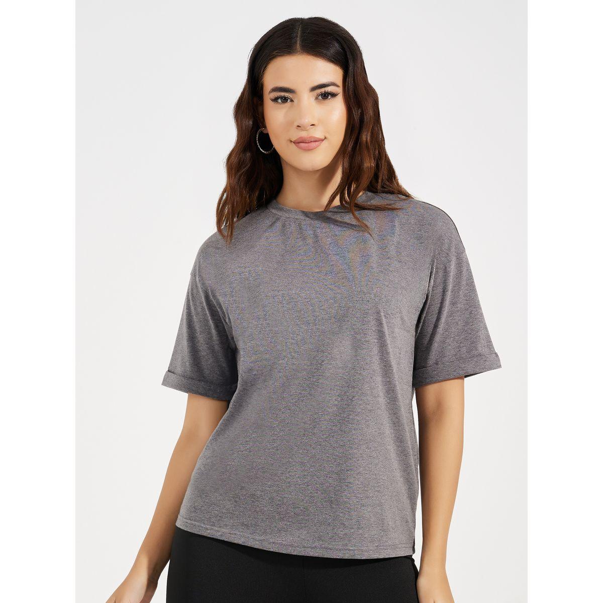 تيشيرت سادة باكتاف منخفضة واكمام ملفوفة-women-clothing-tshirts-image-4