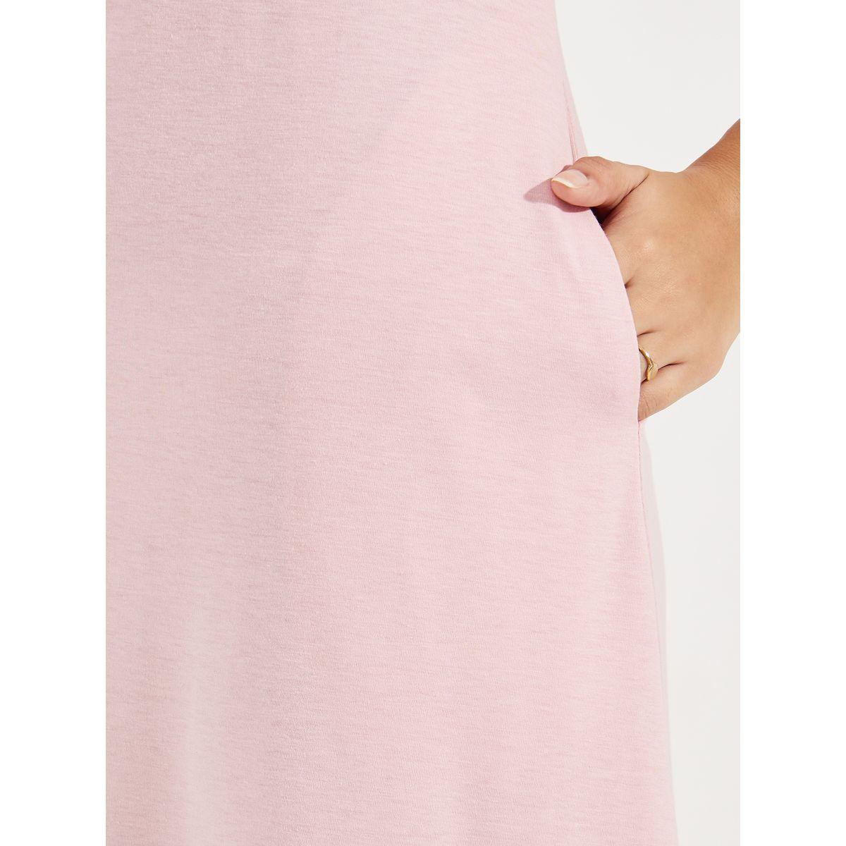 Styli Basic Solid Round Neck Midi Dress-women-clothing-dresses-image-3