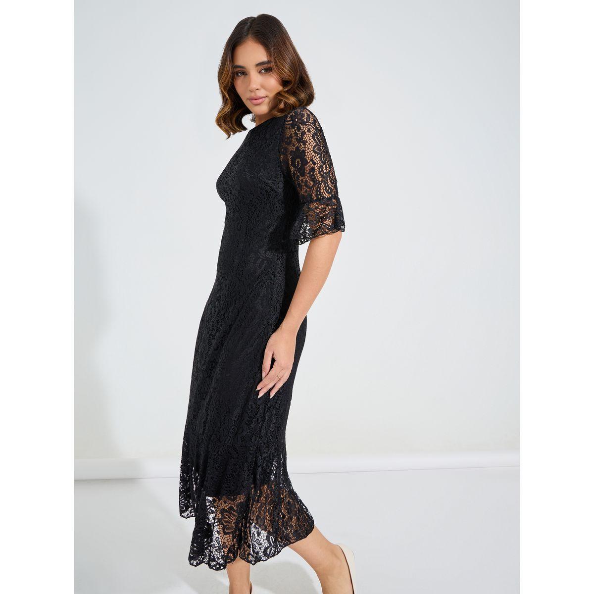 Styli Lace Insert A-Line Midi Dress-women-clothing-dresses-image-5