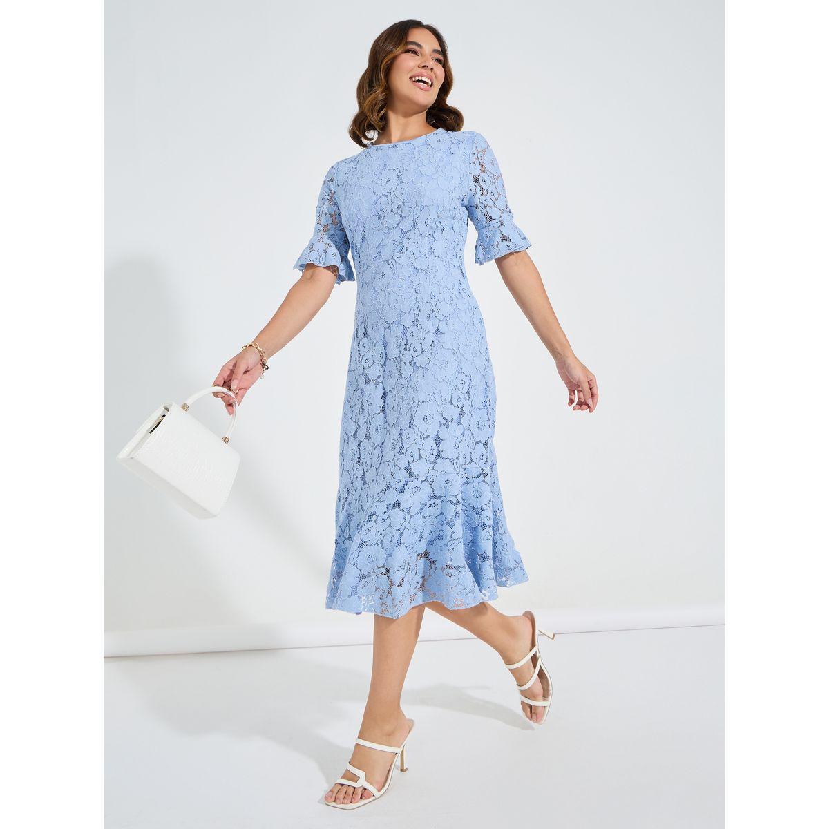 Styli Lace Insert A-Line Midi Dress-women-clothing-dresses-image-2