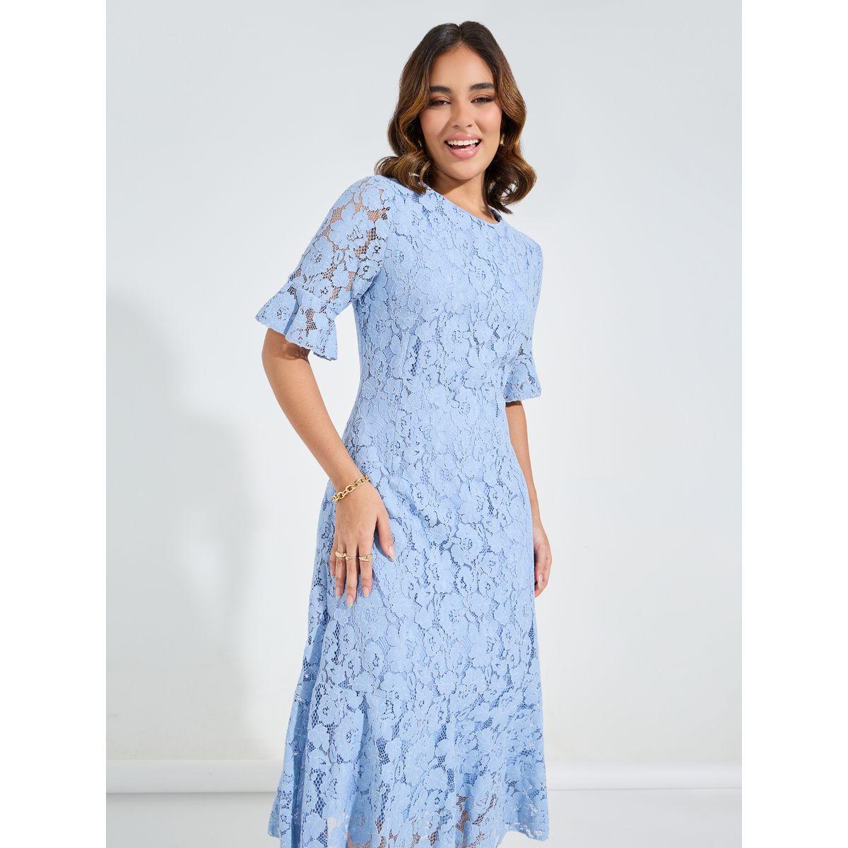 Styli Lace Insert A-Line Midi Dress-women-clothing-dresses-image-3