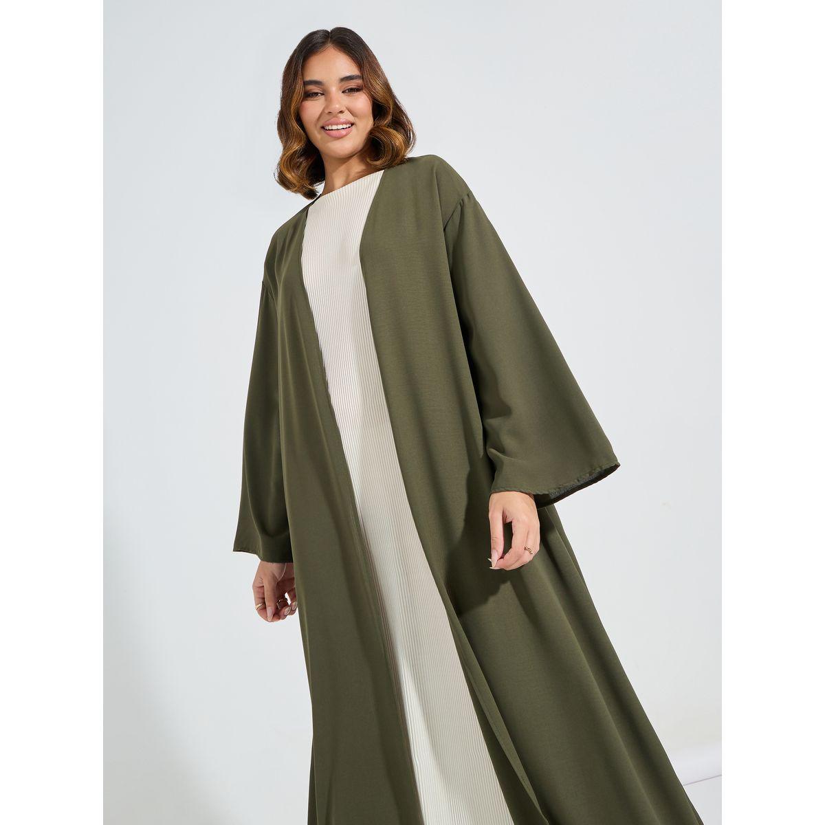 Styli Open Front Long Sleeves Maxi Kimono-women-clothing-shirtsandblouses-shirts-image-2
