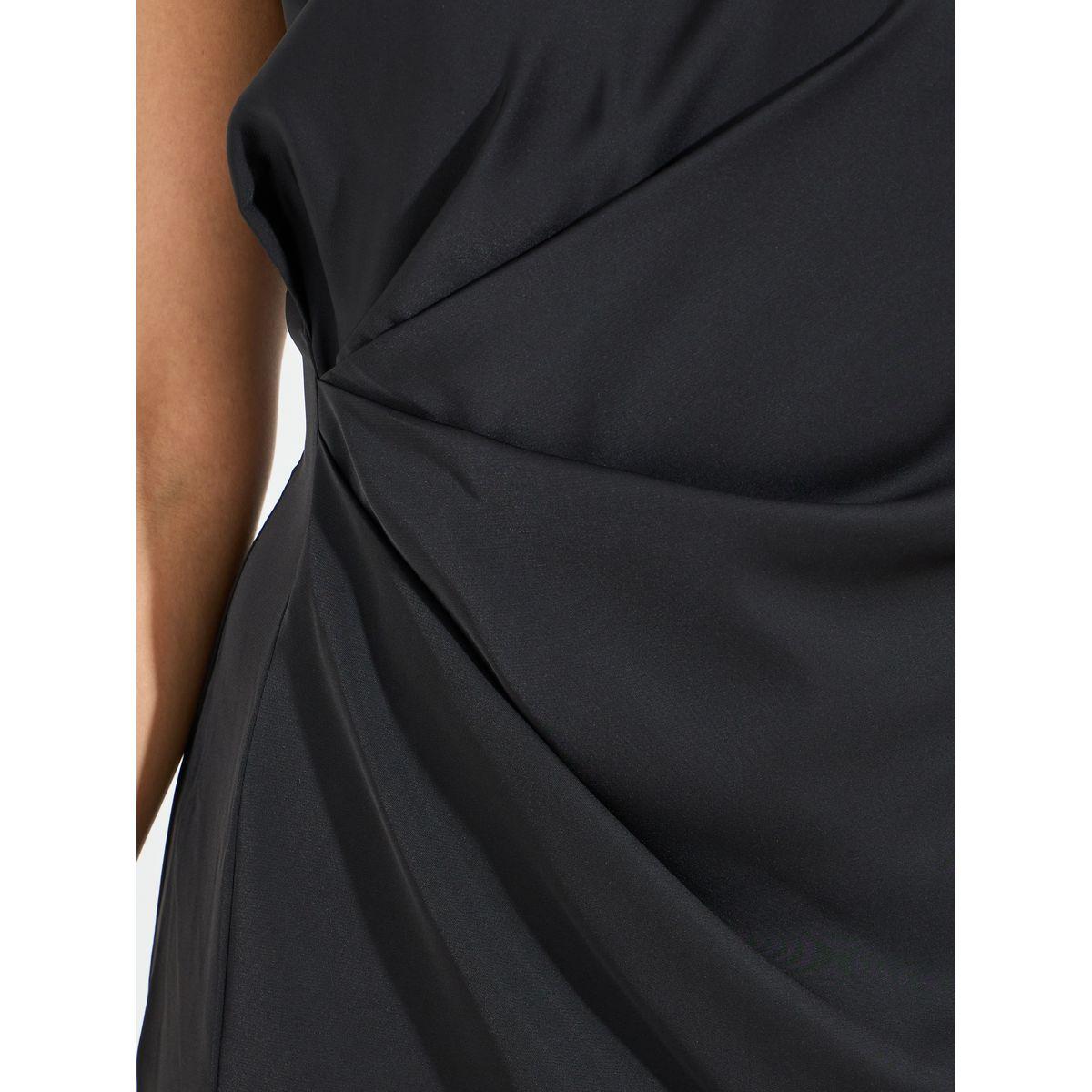 فستان ميدي بلا اكمام مع تفاصيل مزمومة-women-clothing-dresses-image-3