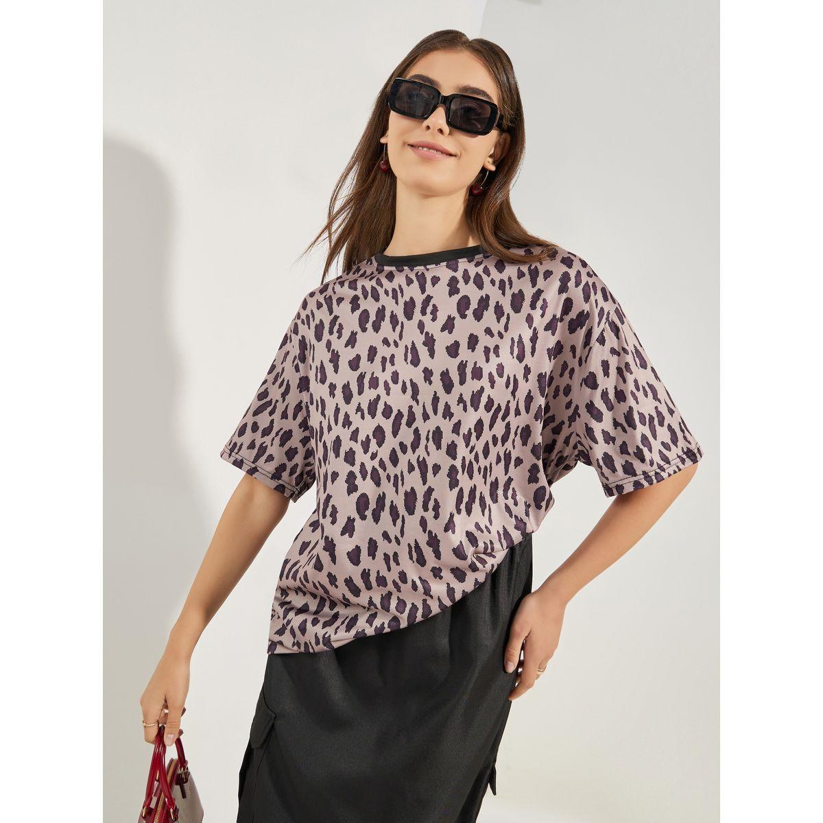 Styli Oversized Animal Print Drop-Shoulder T-Shirt-women-clothing-tshirts-image-1