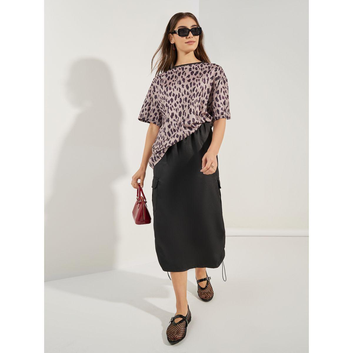 تيشيرت فضفاض باكتاف منخفضة واكمام قصيرة-women-clothing-tshirts-image-2