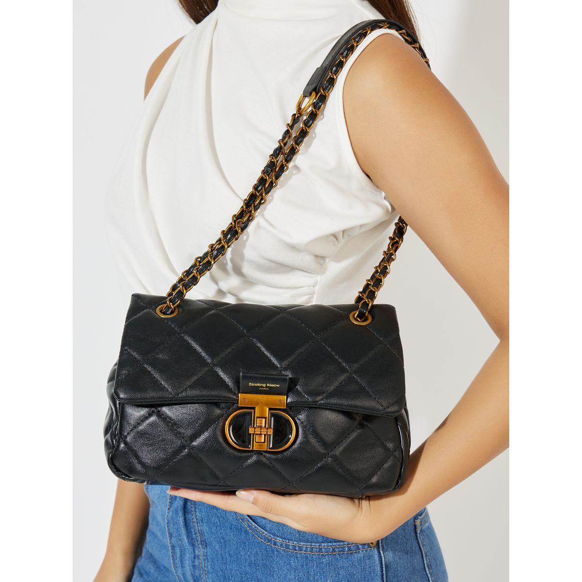 Styli Quilted Flap Accent Shoulder Bag-women-bagsandwallets-handbags-image-2