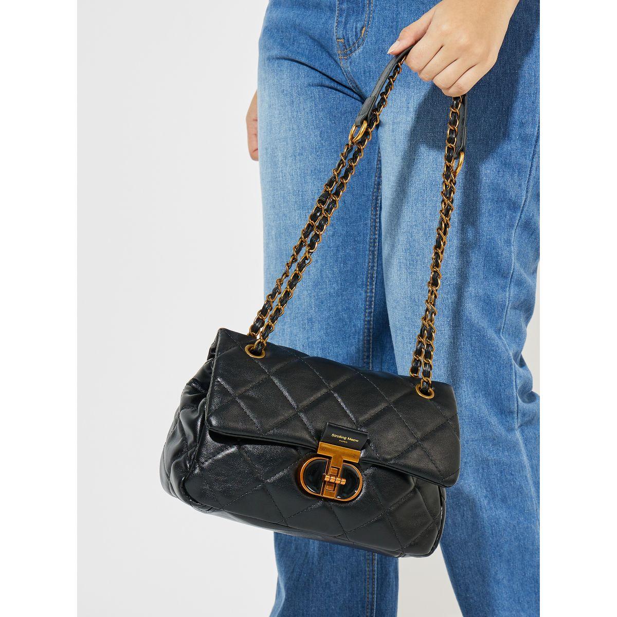Styli Quilted Flap Accent Shoulder Bag-women-bagsandwallets-handbags-image-4