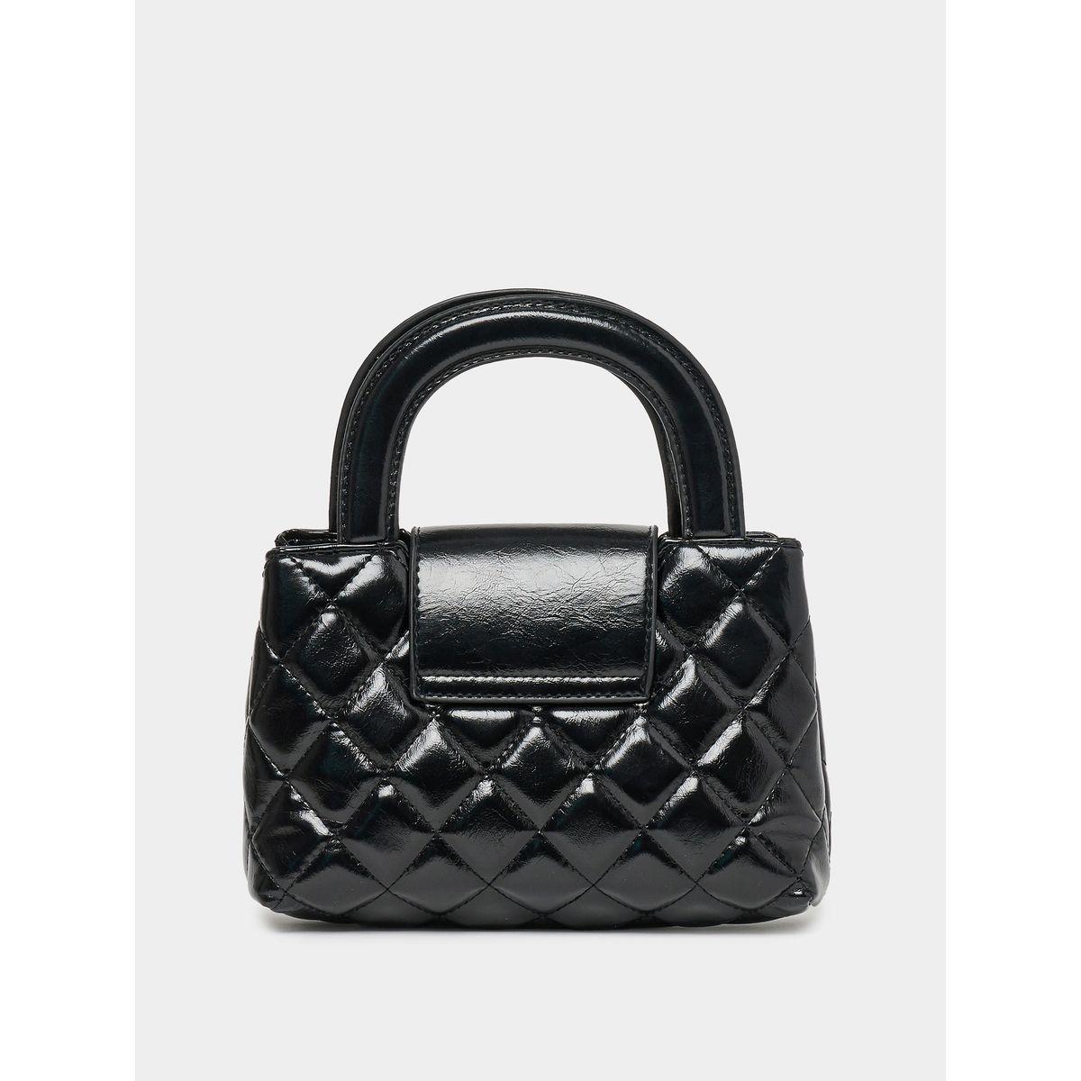 Styli Quilted Design Satchel Bag with Turn Lock Closure-women-bagsandwallets-handbags-image-2
