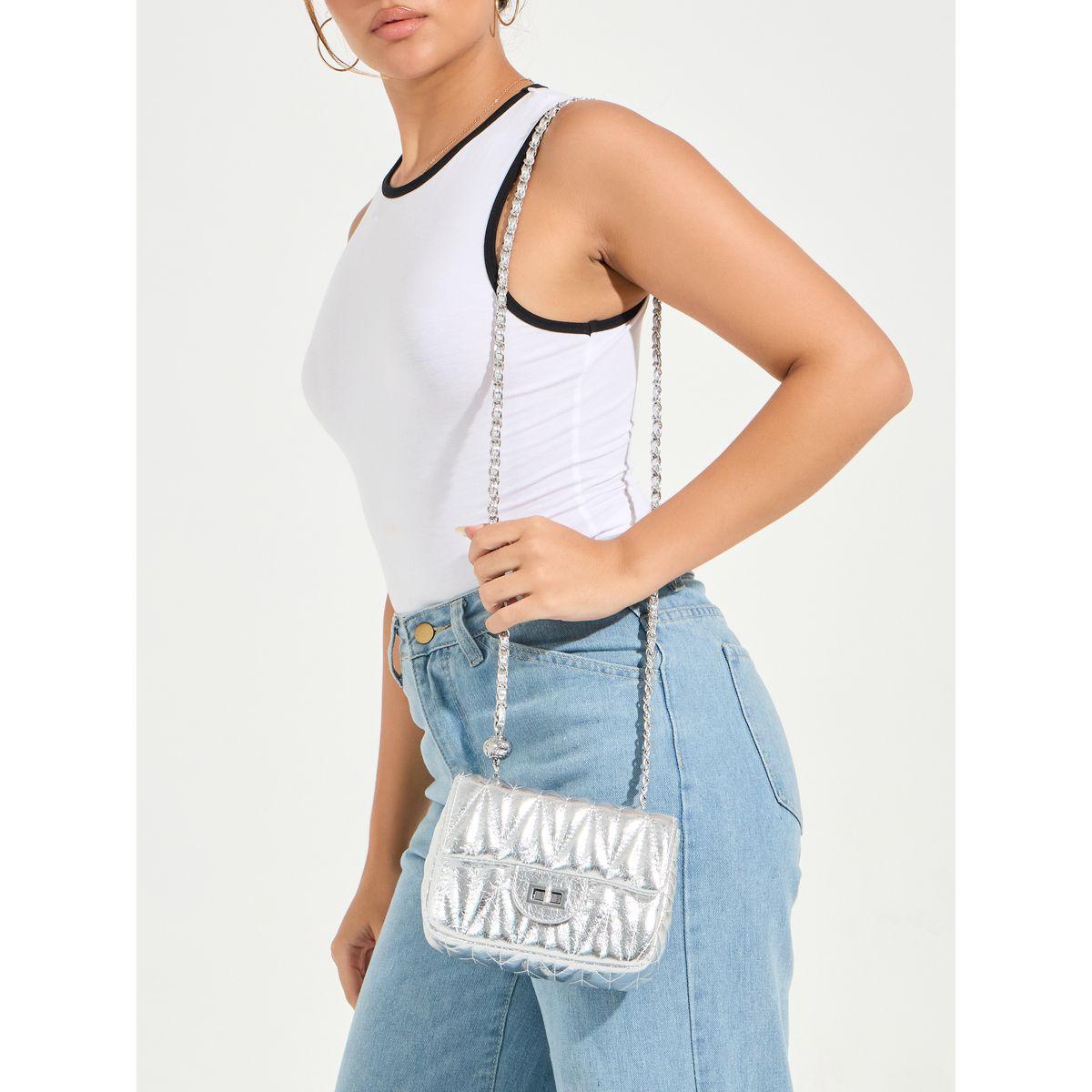 Styli Metallic Design Shoulder Bag with Turn Lock Closure-women-bagsandwallets-handbags-image-3