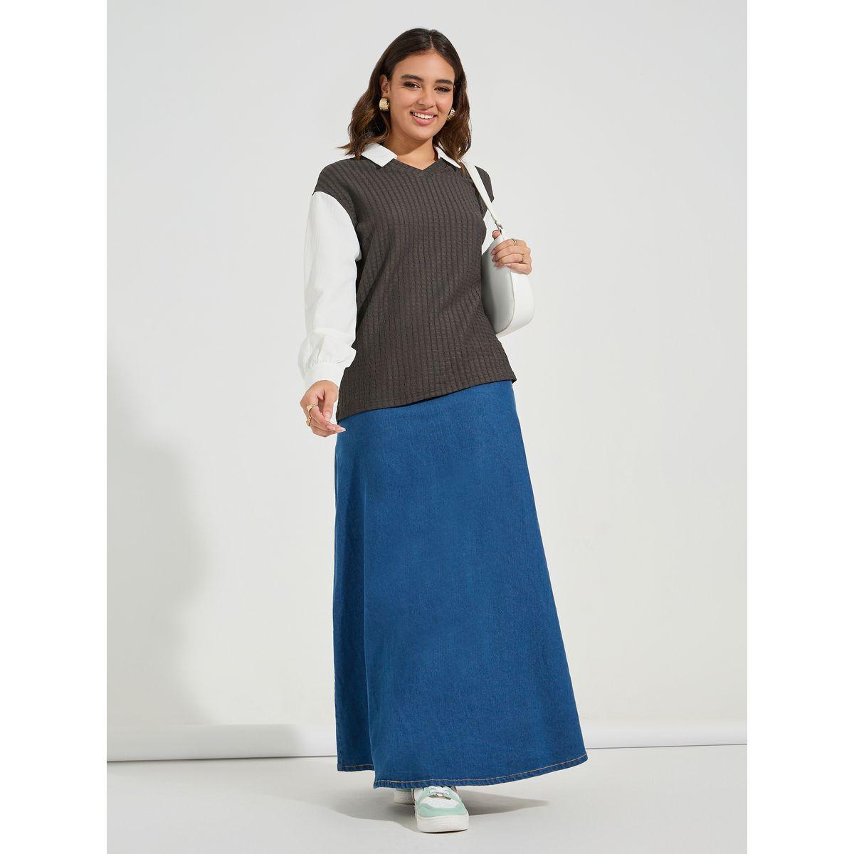 Styli Elevate Knit Oversized Regular Length Shirt-women-clothing-shirtsandblouses-shirts-image-2