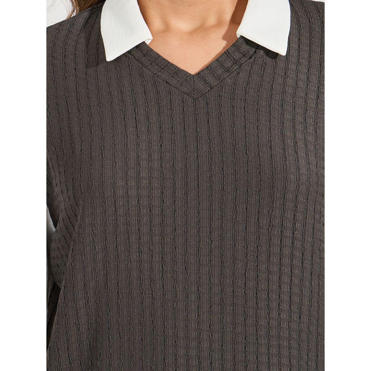 Styli Elevate Knit Oversized Regular Length Shirt-women-clothing-shirtsandblouses-shirts-image-4
