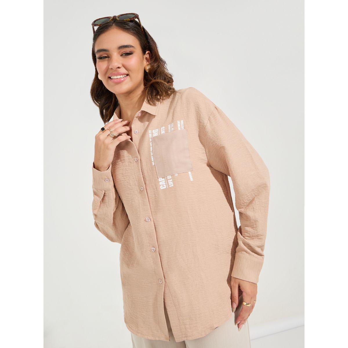 Styli Elevate Printed Pocket Detail Oversized Longline Shirt-women-clothing-shirtsandblouses-shirts-image-1