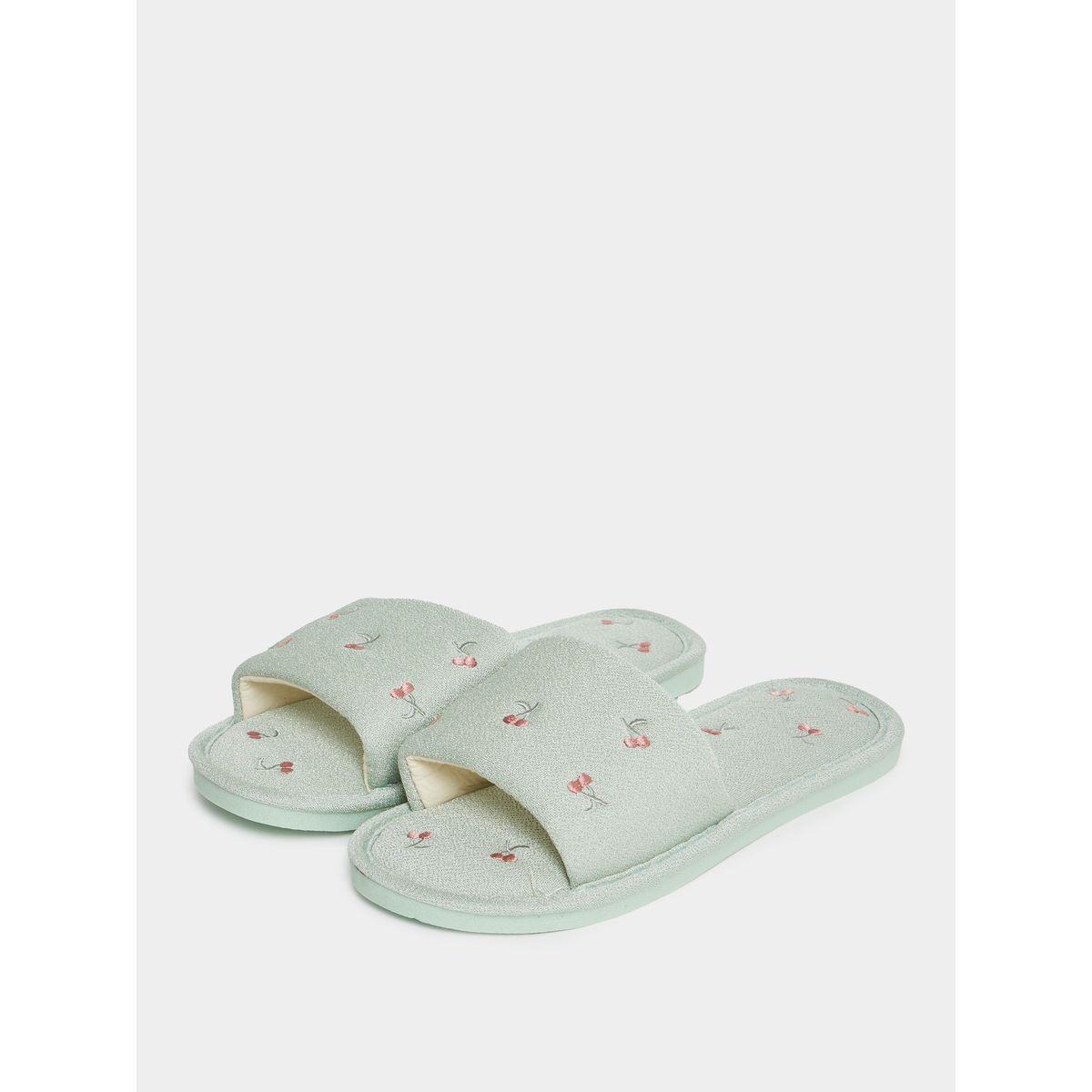 Styli Embroidered Floral Bedroom Slippers-women-shoes-bedroomslippers-image-3