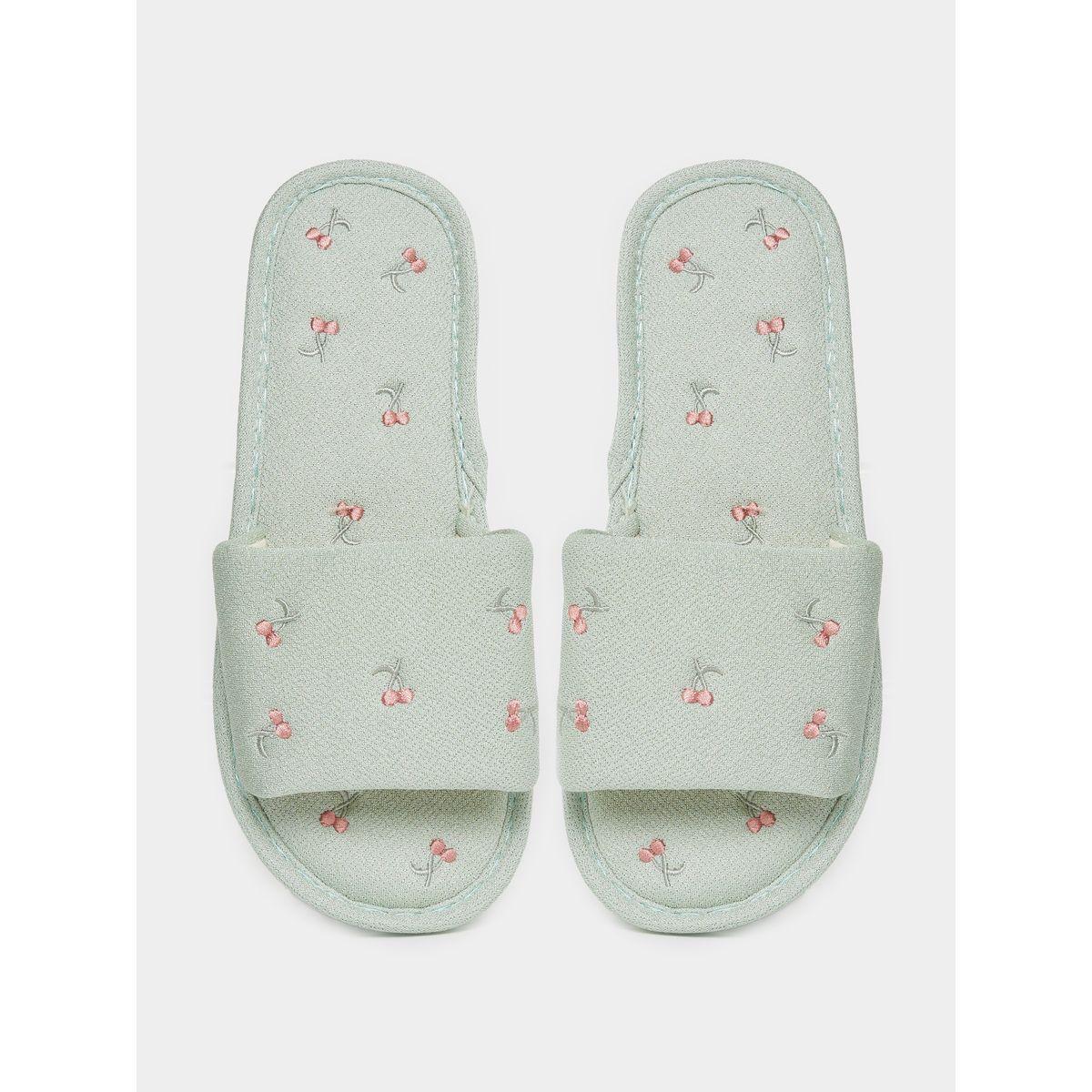 Styli Embroidered Floral Bedroom Slippers-women-shoes-bedroomslippers-image-6