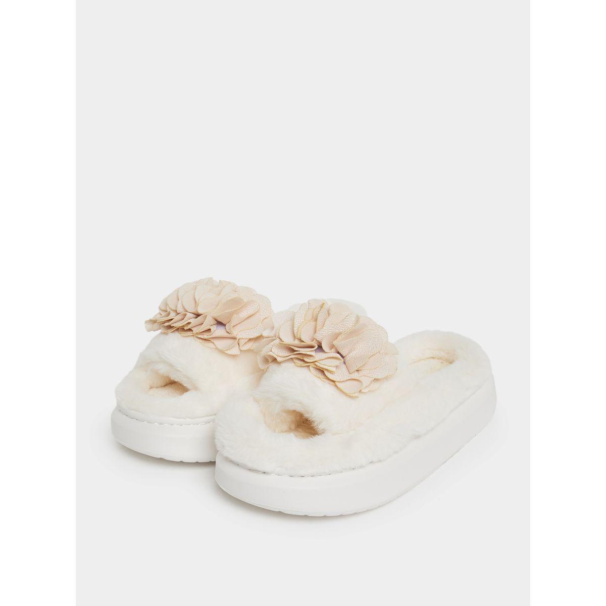 Styli Floral Pleat Bedroom Slippers-women-shoes-bedroomslippers-image-2