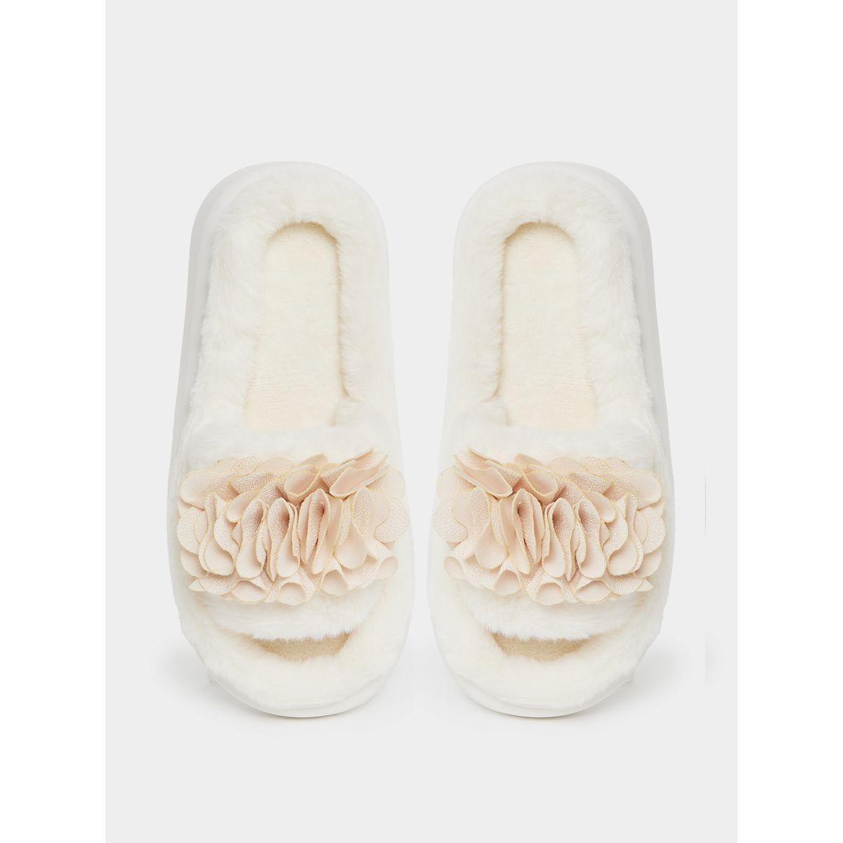 Styli Floral Pleat Bedroom Slippers-women-shoes-bedroomslippers-image-5