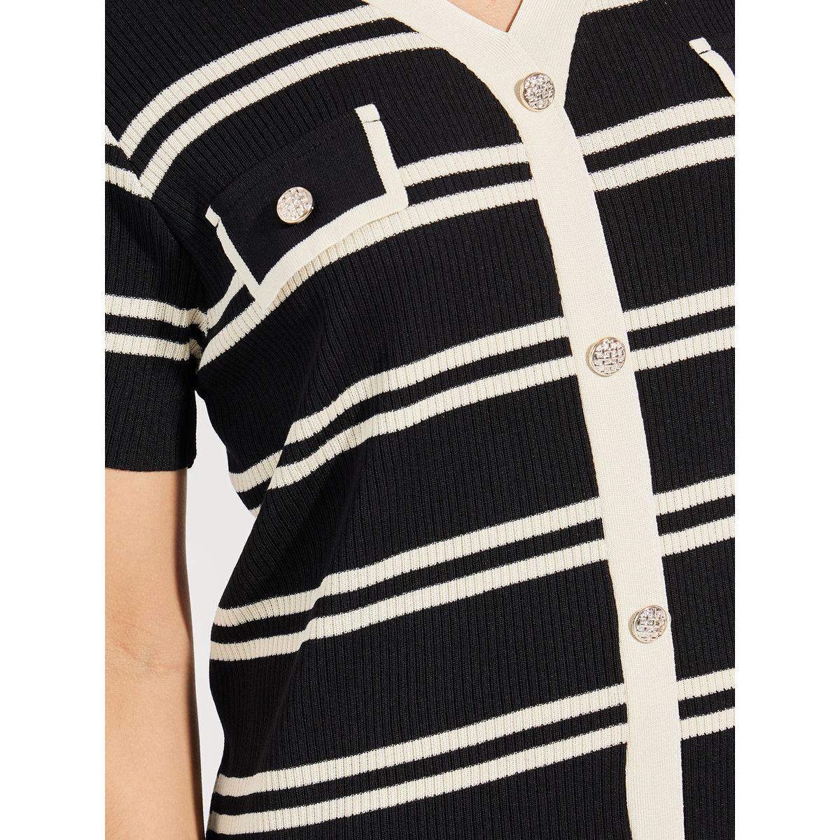 فستان مخطط بطول الركبة مع ازرار-women-clothing-dresses-image-3