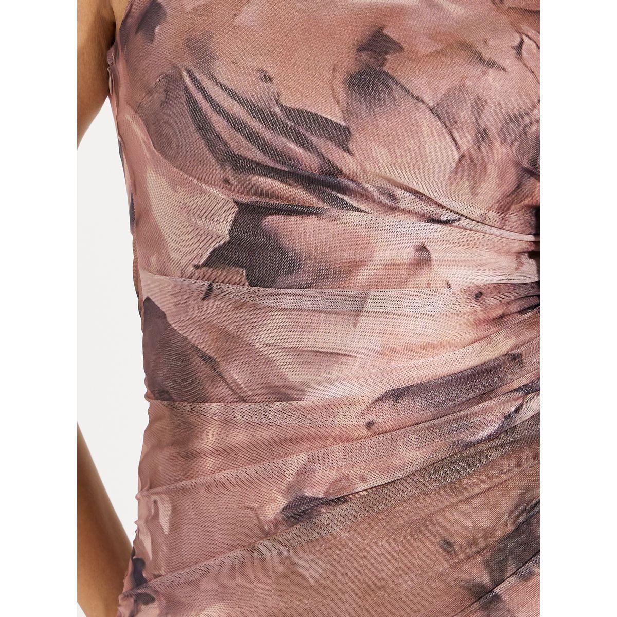 Styli Gathered Bodycon Midi Dress with Side Slit-women-clothing-dresses-image-3