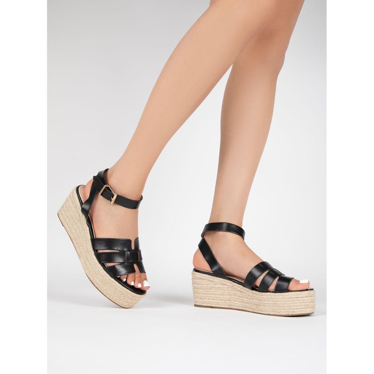 صندل اسبادريل بكعب ويدج وسير كاحل رايد × ستايلي-women-shoes-heels-image-1
