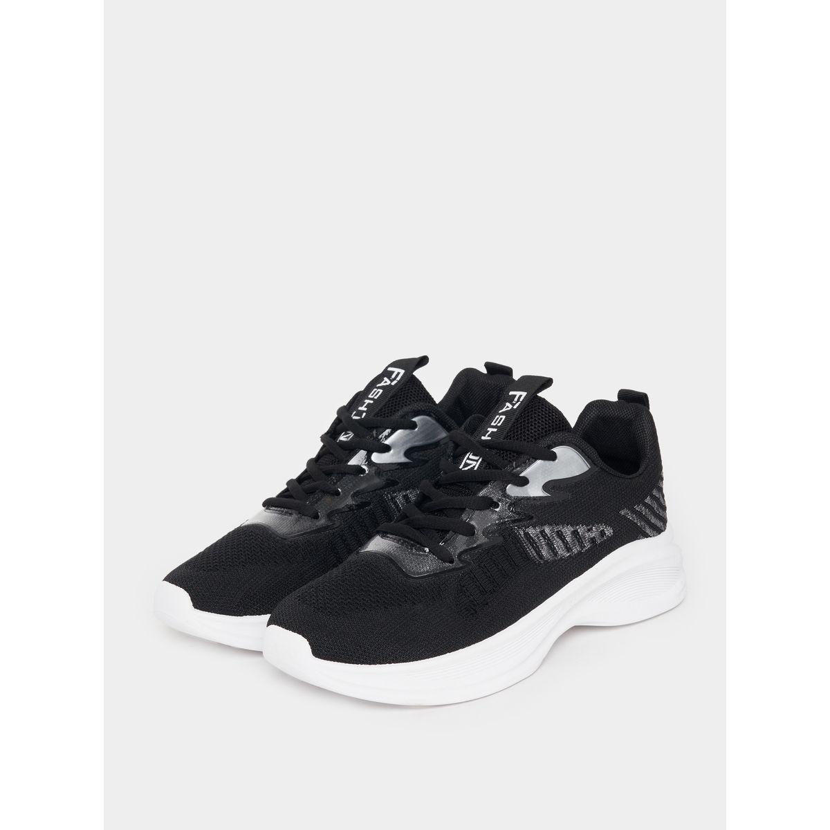 حذاء سنيكرز بتفاصيل بارزة الملمس مع رباط غلق-women-shoes-sneakers-image-2