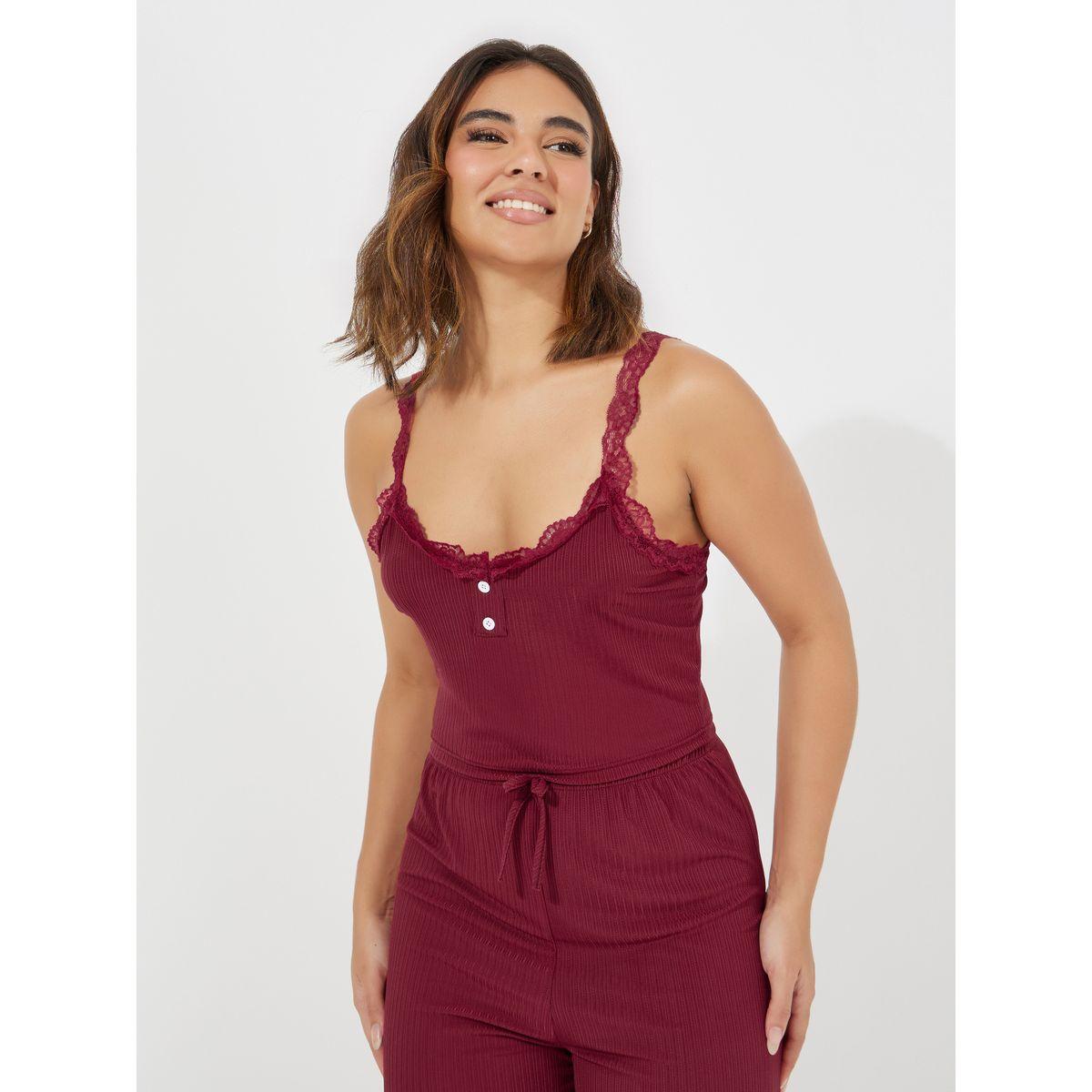 Styli Lace Cami Top & Pyjama Set-women-clothing-nightwear-pyjamas-longsets-image-2