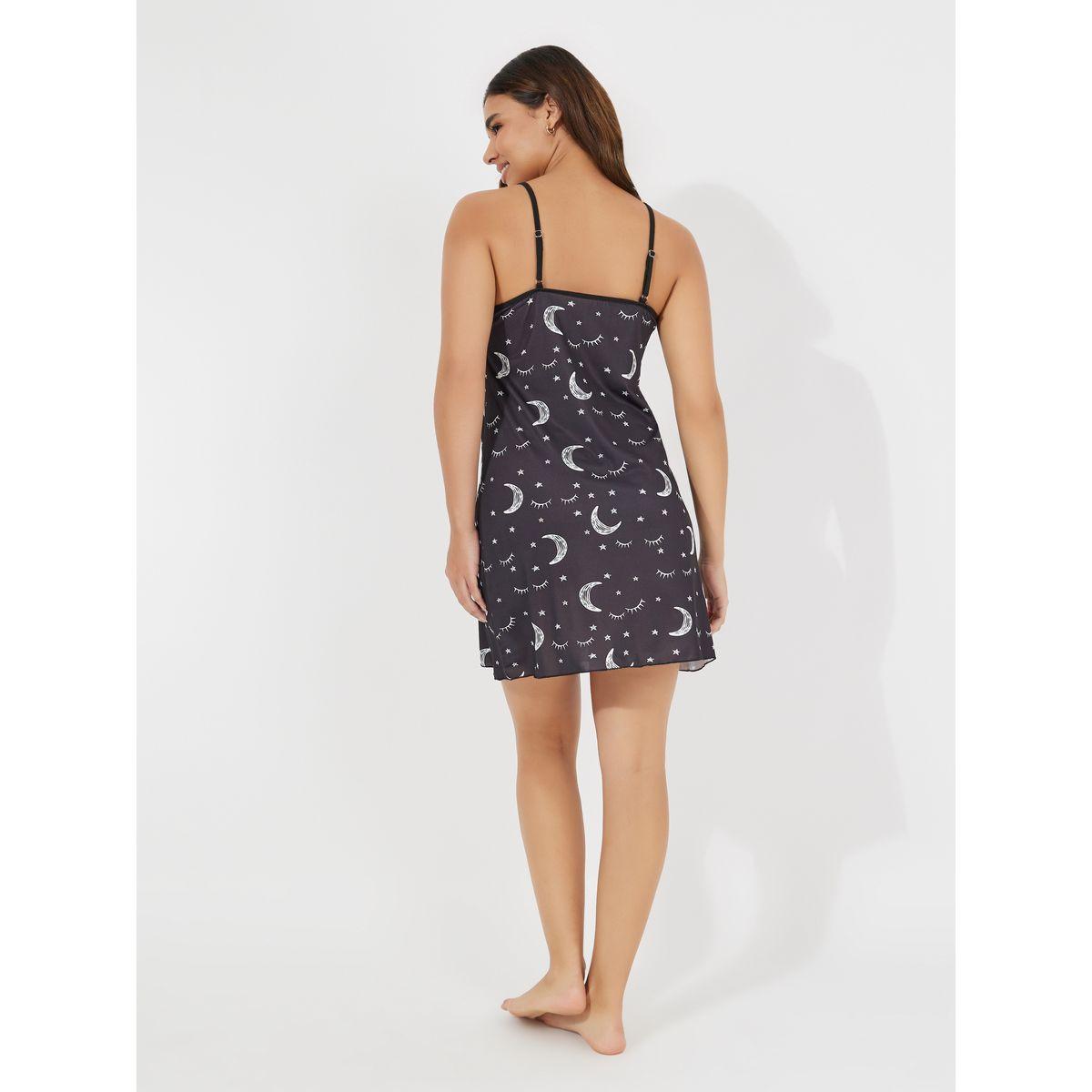 Styli Star & Moon Printed Cami Slip Dress-women-clothing-nightwear-nighties-image-4