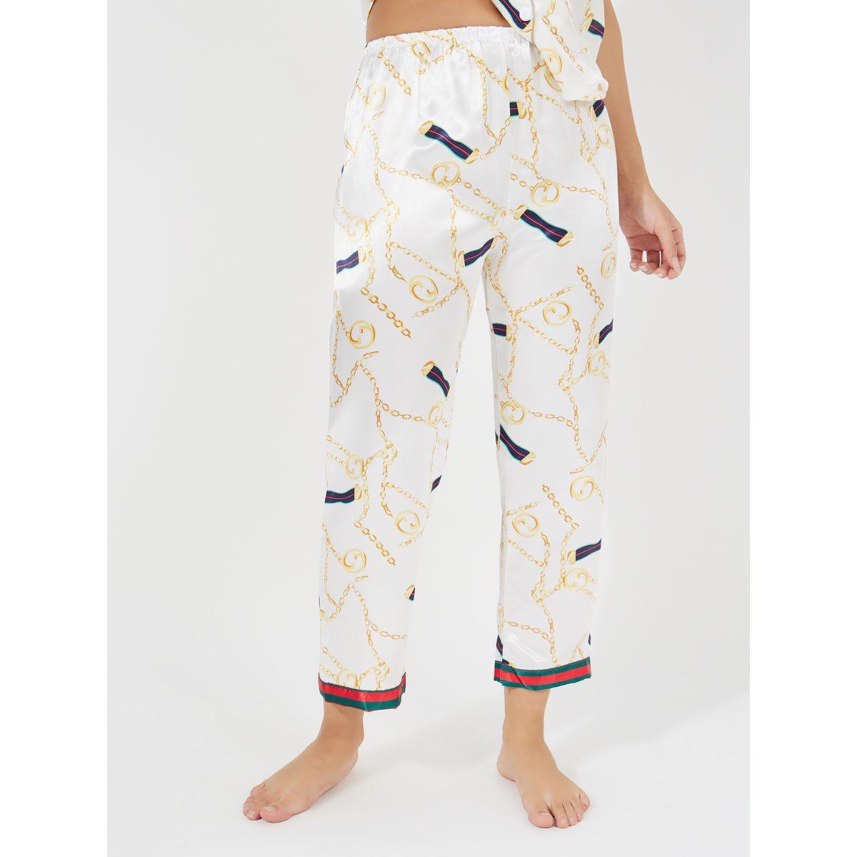 طقم من بنطال بيجاما مع بلوزة بتفاصيل جيب-women-clothing-nightwear-pyjamas-longsets-image-5