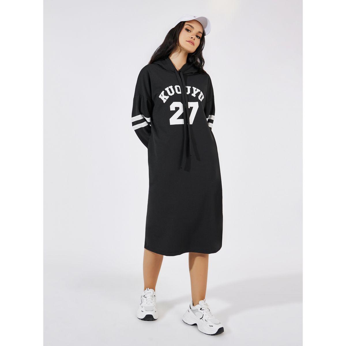 Styli Varsity Print Hooded Sweatshirt Midi Dress-women-clothing-dresses-image-3