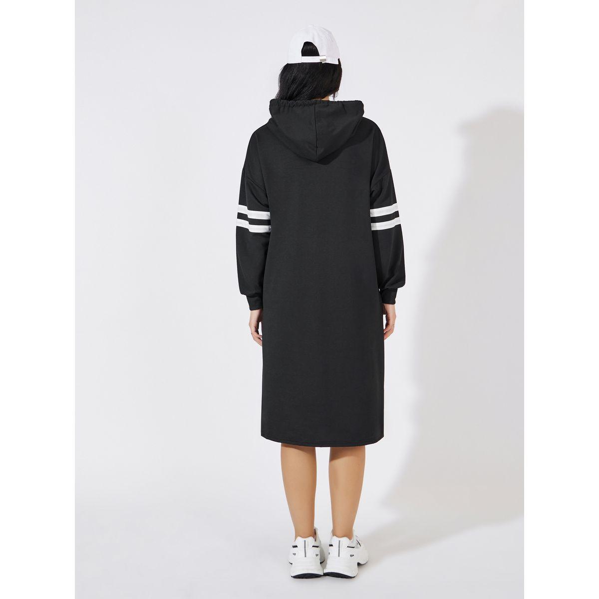 فستان ميدي بطبعة فارسيتي وياقة هودي-women-clothing-dresses-image-6