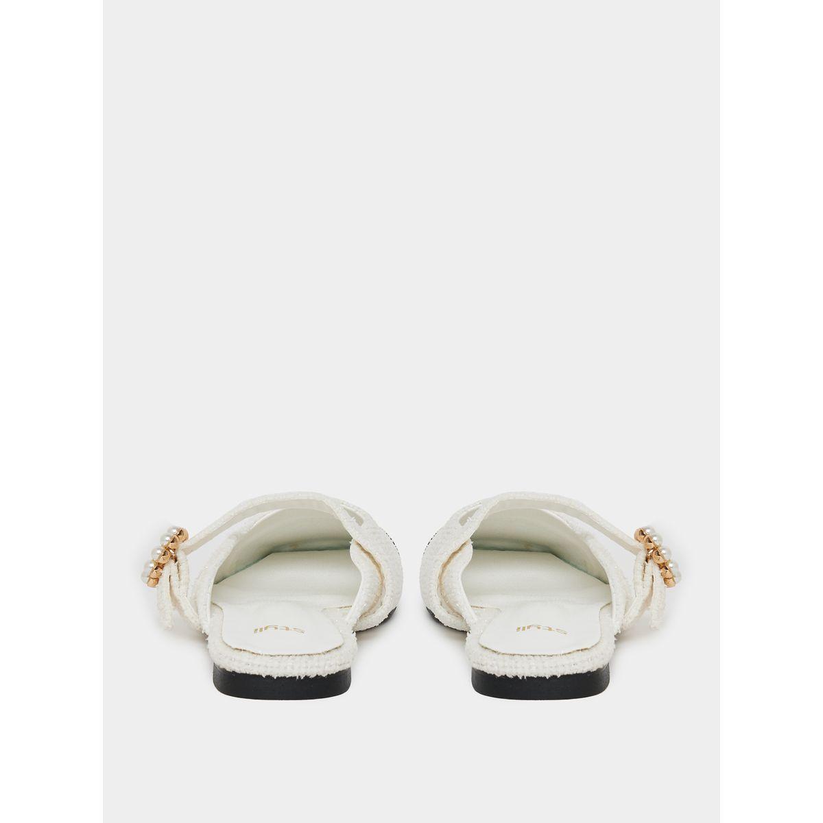 حذاء ميولز بنسيج تويد مع سير مزين بلؤلؤ صناعي-women-shoes-flats-mules-image-3