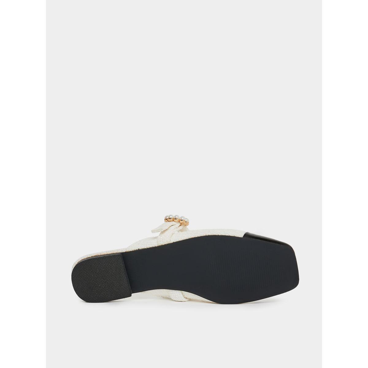 حذاء ميولز بنسيج تويد مع سير مزين بلؤلؤ صناعي-women-shoes-flats-mules-image-6