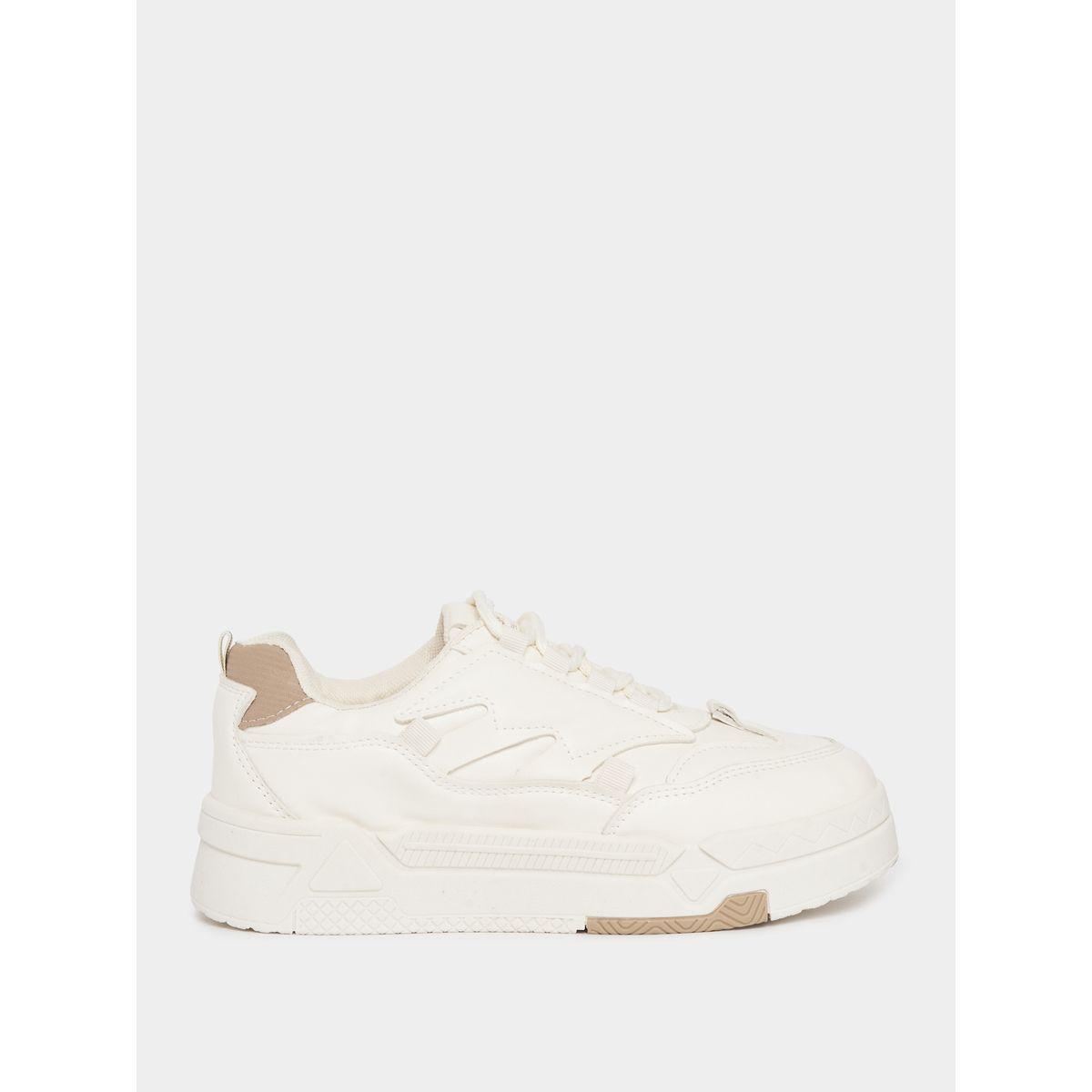 Styli Solid Platform Lace Up Sneakers-women-shoes-sneakers-image-1