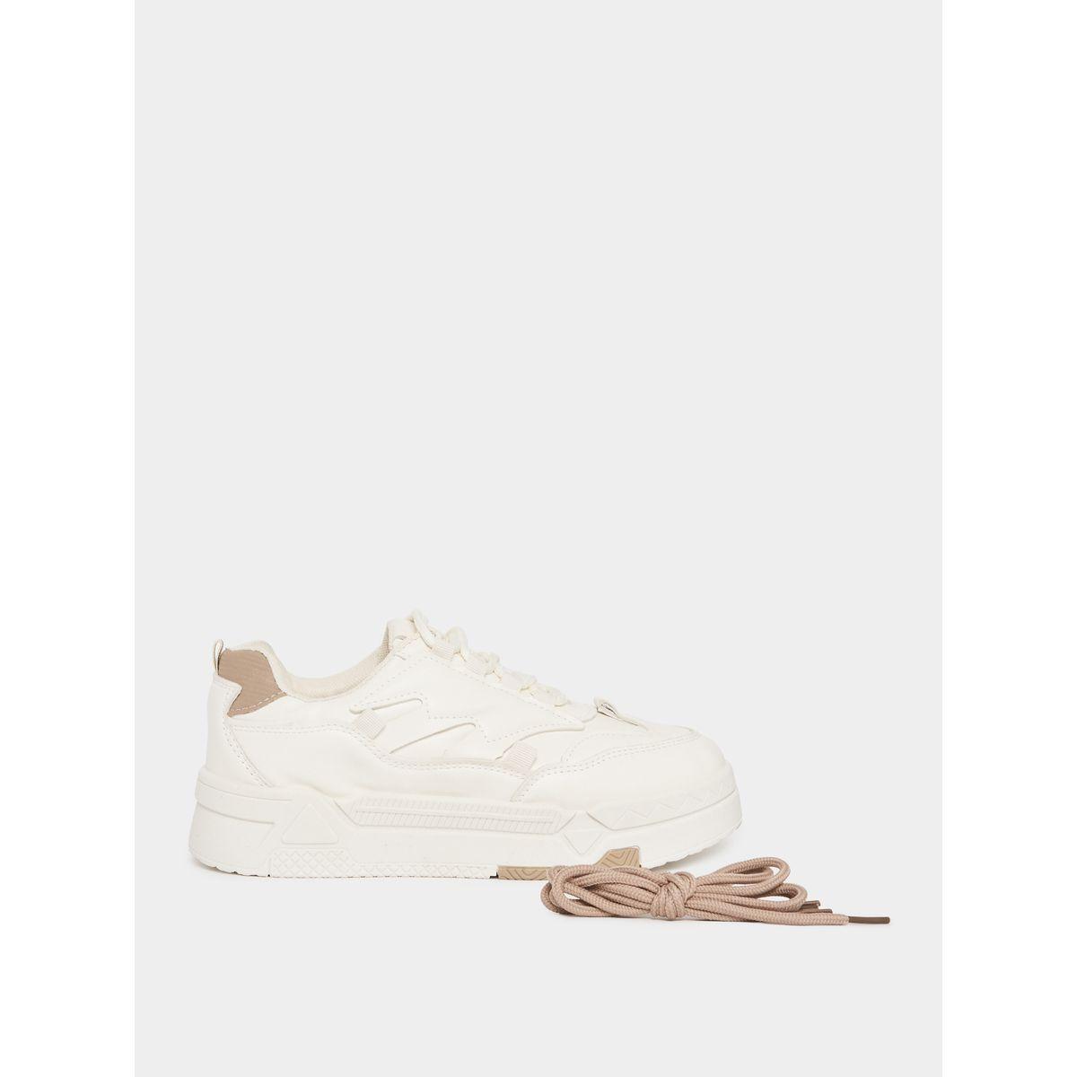 Styli Solid Platform Lace Up Sneakers-women-shoes-sneakers-image-2