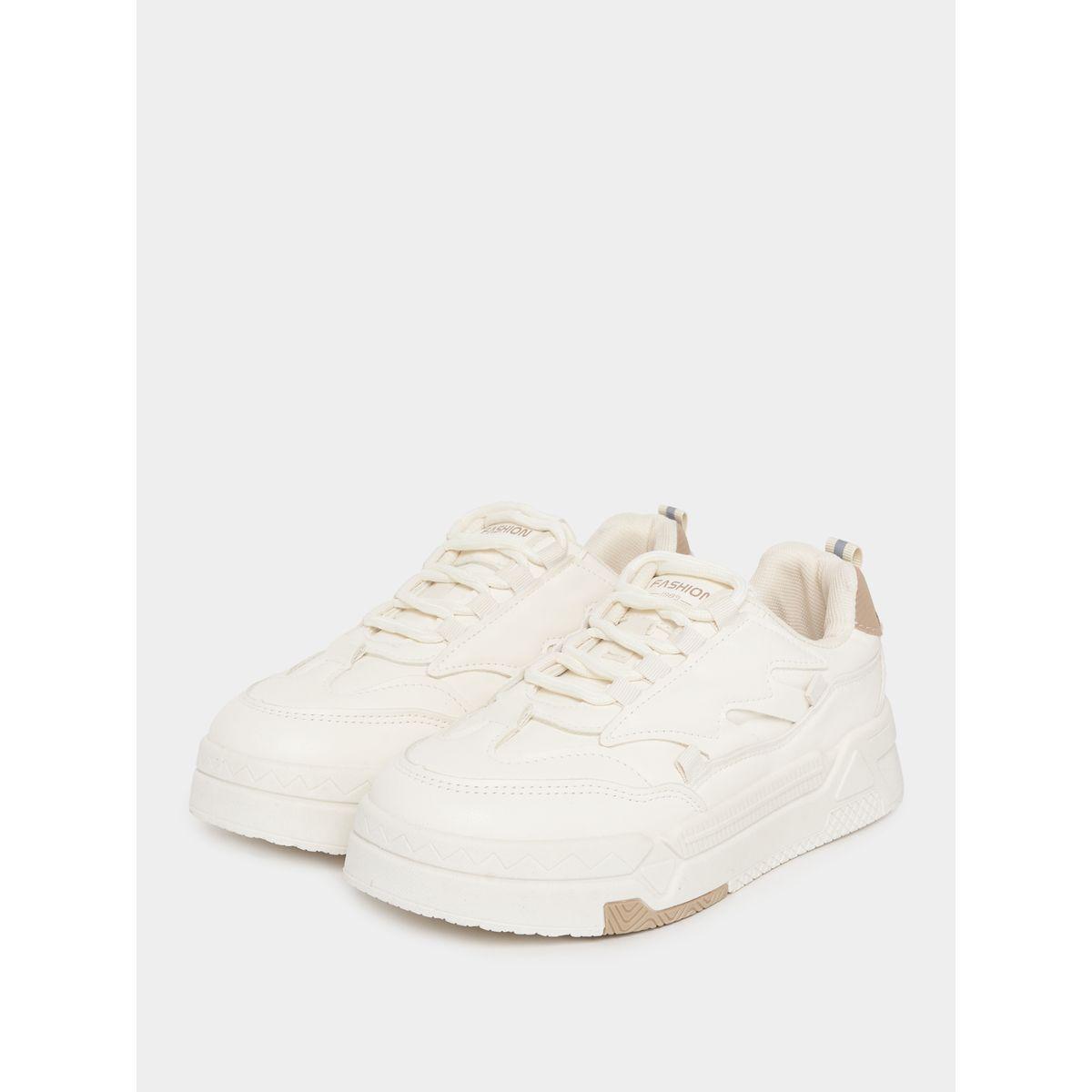 Styli Solid Platform Lace Up Sneakers-women-shoes-sneakers-image-3