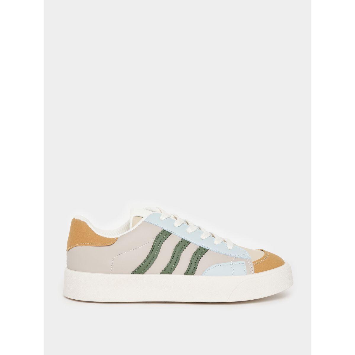 Styli Striped Design Skater Sneakers-women-shoes-sneakers-image-1