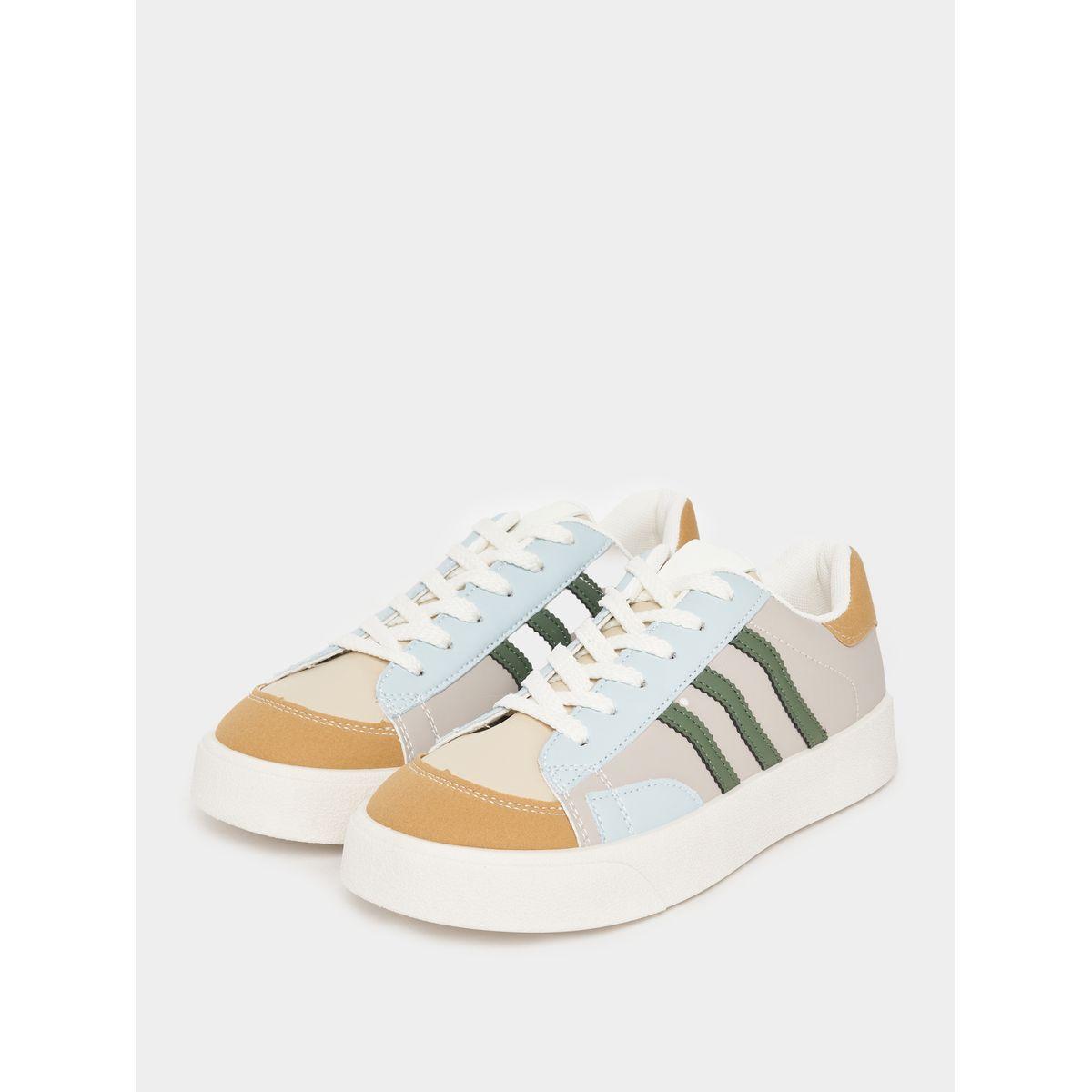 Styli Striped Design Skater Sneakers-women-shoes-sneakers-image-2