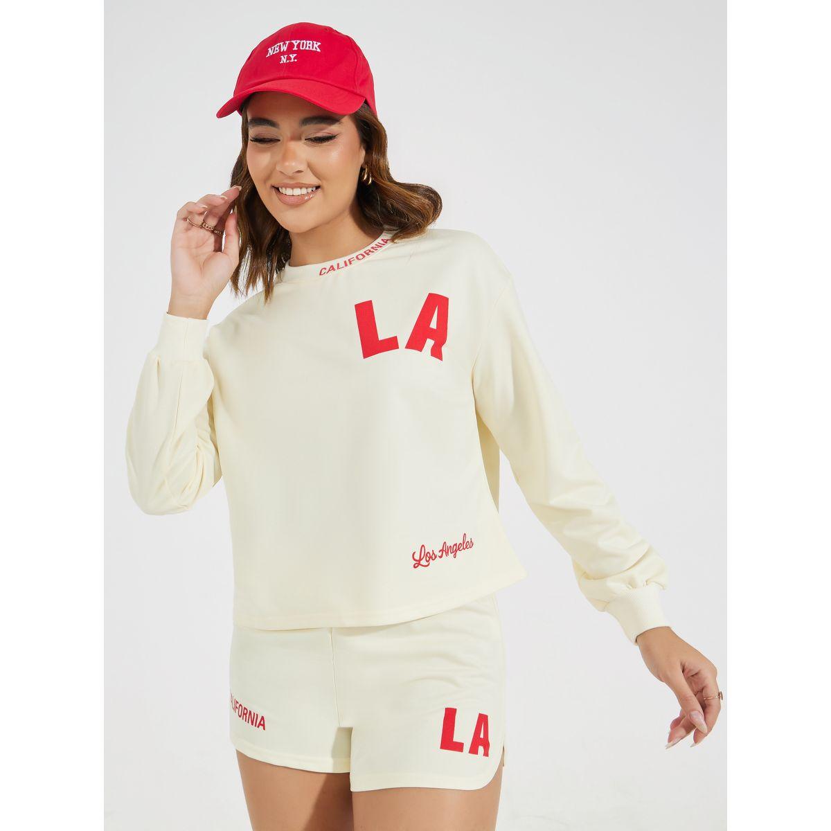 Styli Boxy Fit LA Print T-Shirt with Long Sleeves-women-clothing-tshirts-image-3