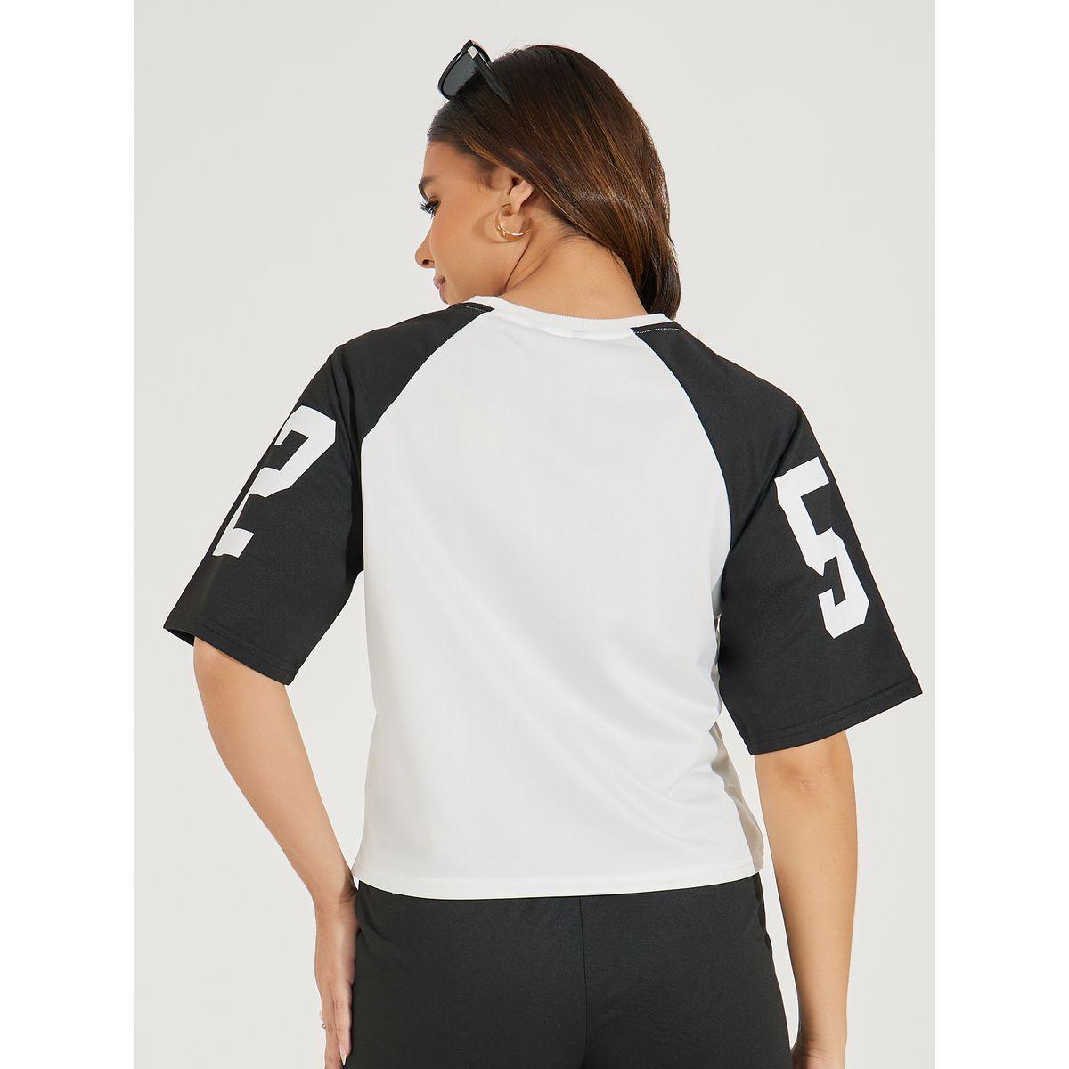 Styli Boxy Fit Color Block Raglan Sleeves Printed T-Shirt-women-clothing-tshirts-image-5