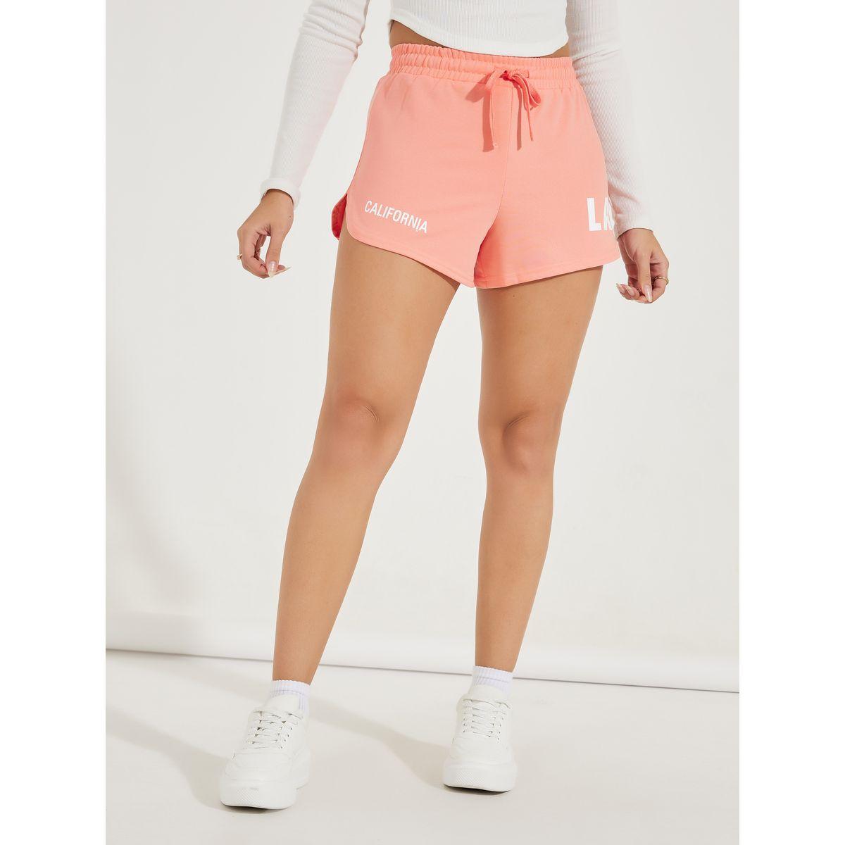 Styli LA Print Shorts with Drawstring-women-clothing-bottoms-shorts-image-2