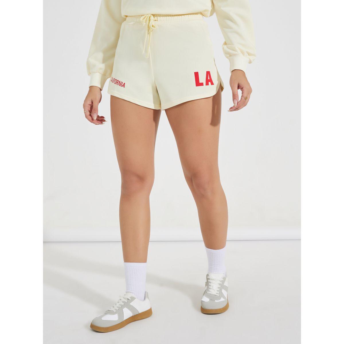 Styli LA Print Shorts with Drawstring-women-clothing-bottoms-shorts-image-1