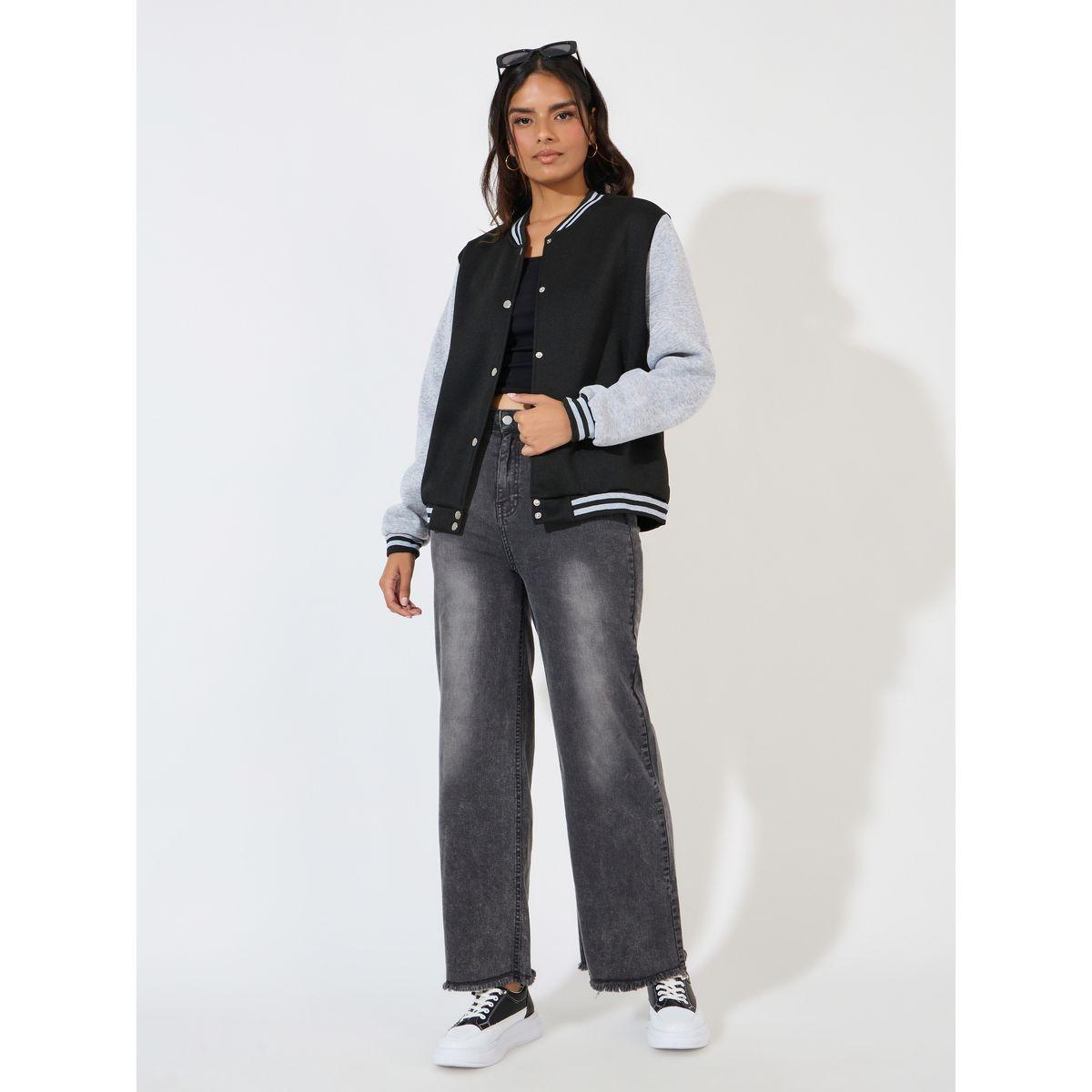 جاكيت بومبر فضفاض بطبعة فارسيتي-women-winterwear-coatsandjackets-jackets-image-4