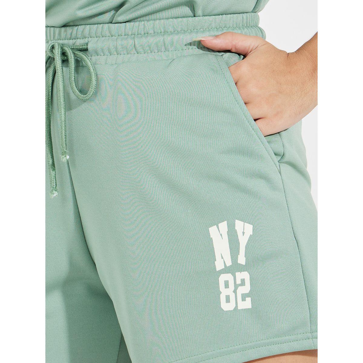Styli NY Print Shorts with Drawstring-women-clothing-bottoms-shorts-image-3