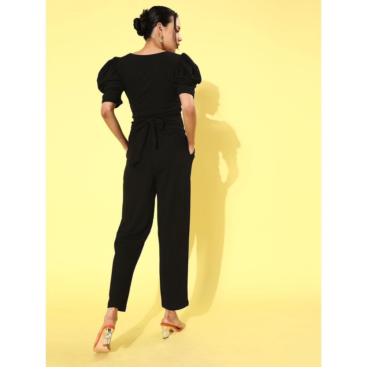 Athena X Styli  Solid Puff Sleeves Top & Pants Co-Ords-women-clothing-coordsets-image-2